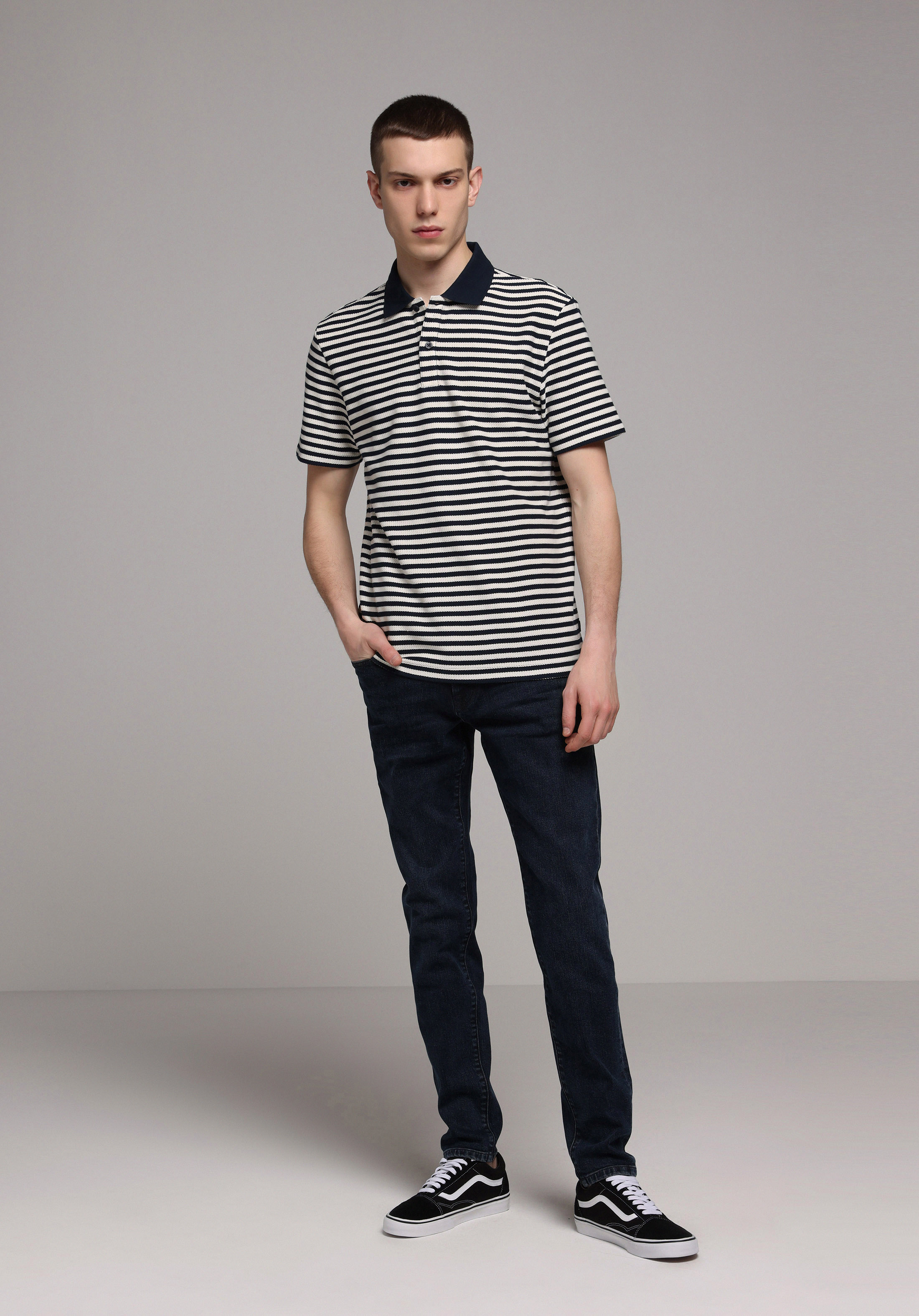 Slim Fit   Erkek Blue Black Denim Jean Pantolon