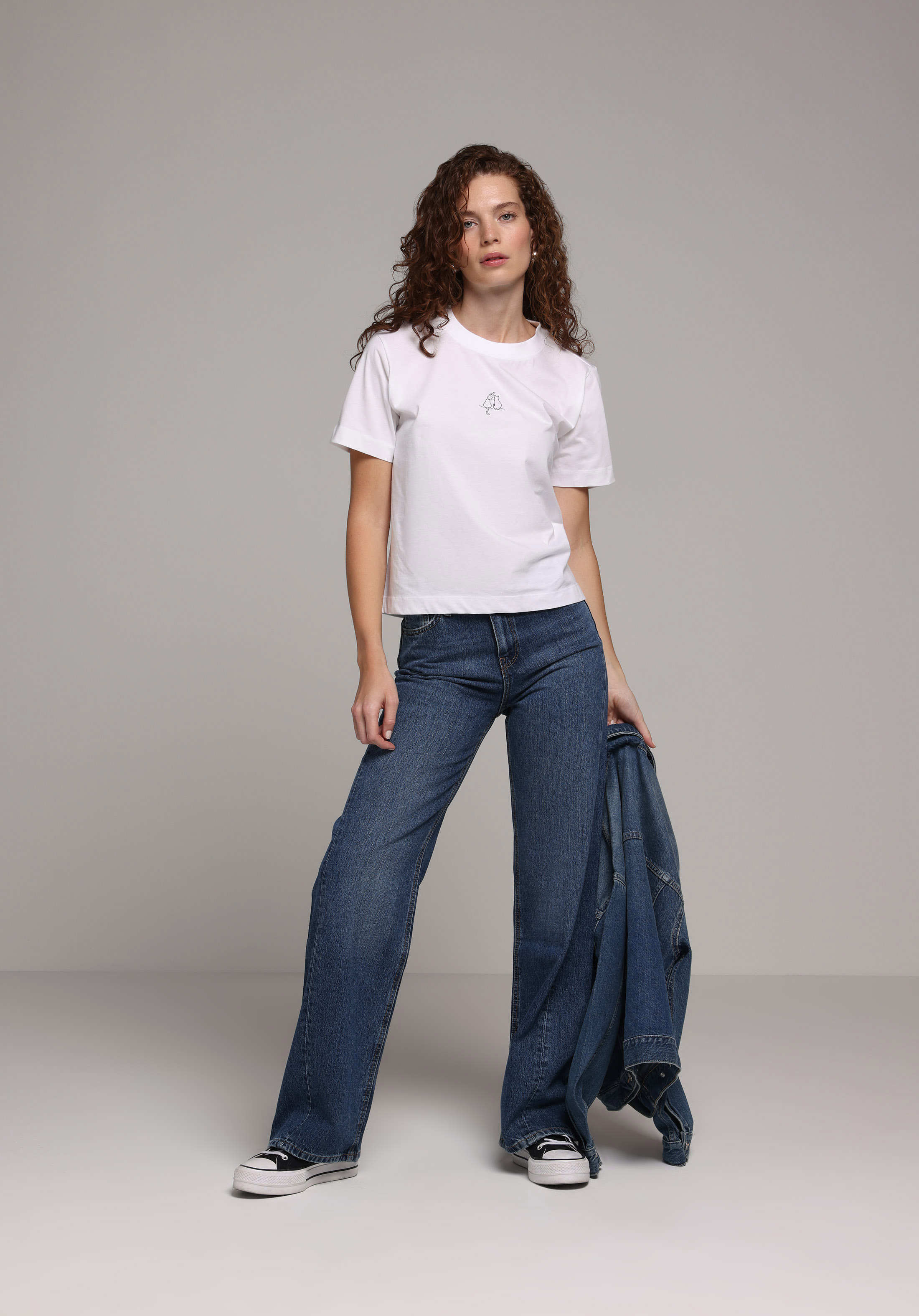 Regular Fit   Kadın Dark İndigo Denim Jean Pantolon