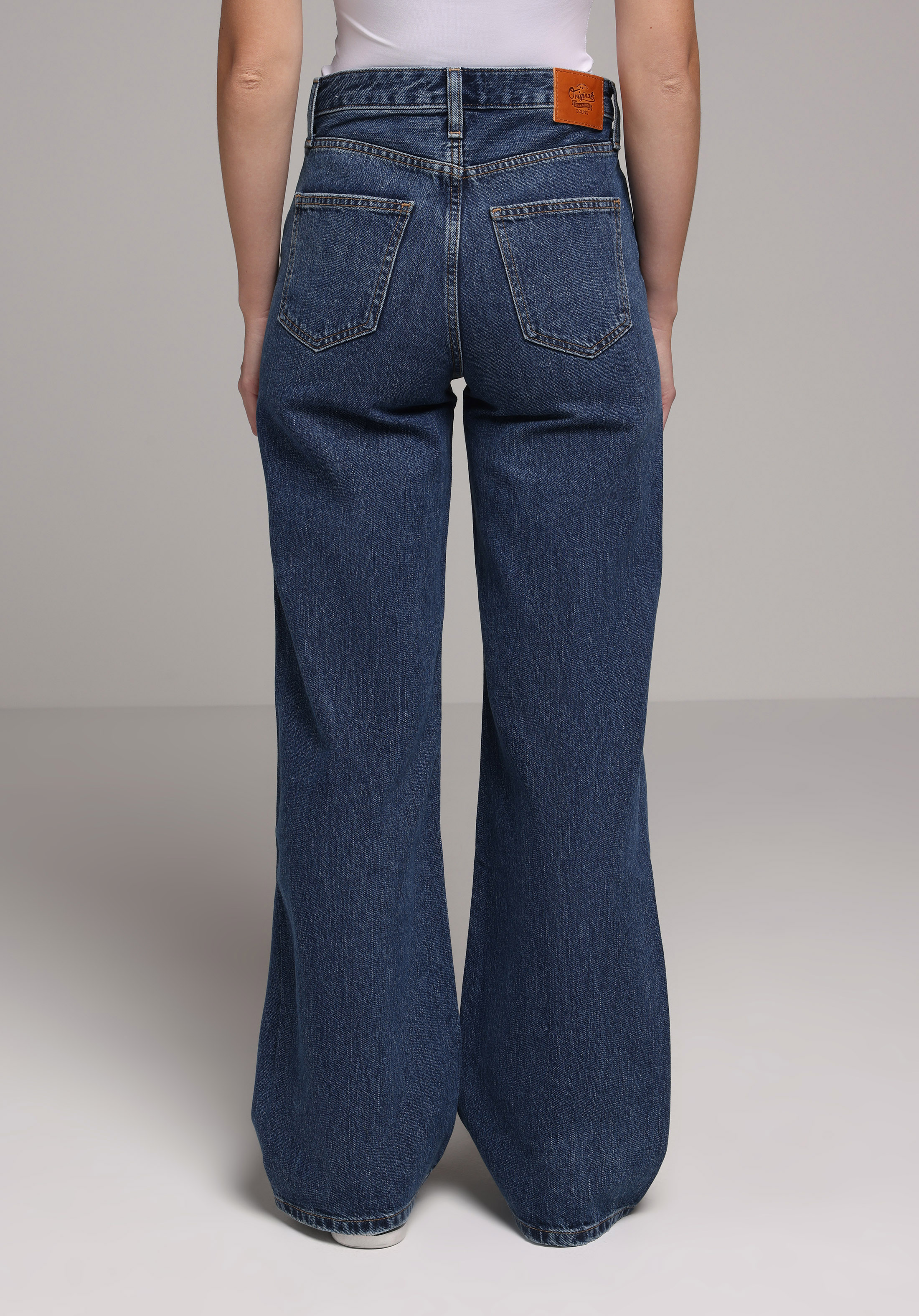 Regular Fit   Kadın Dark İndigo Denim Jean Pantolon