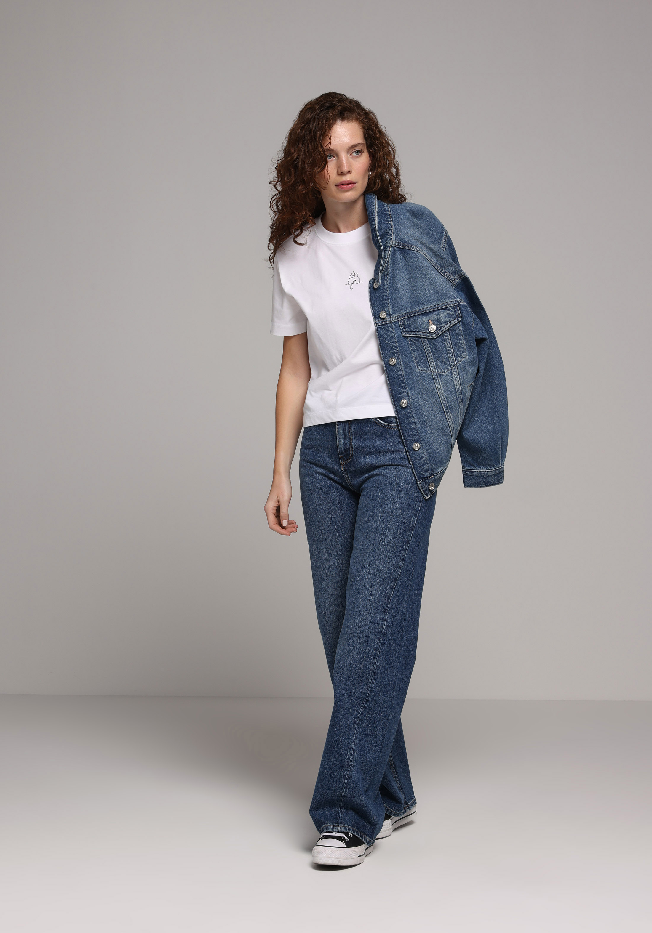 Regular Fit   Kadın Dark İndigo Denim Jean Pantolon