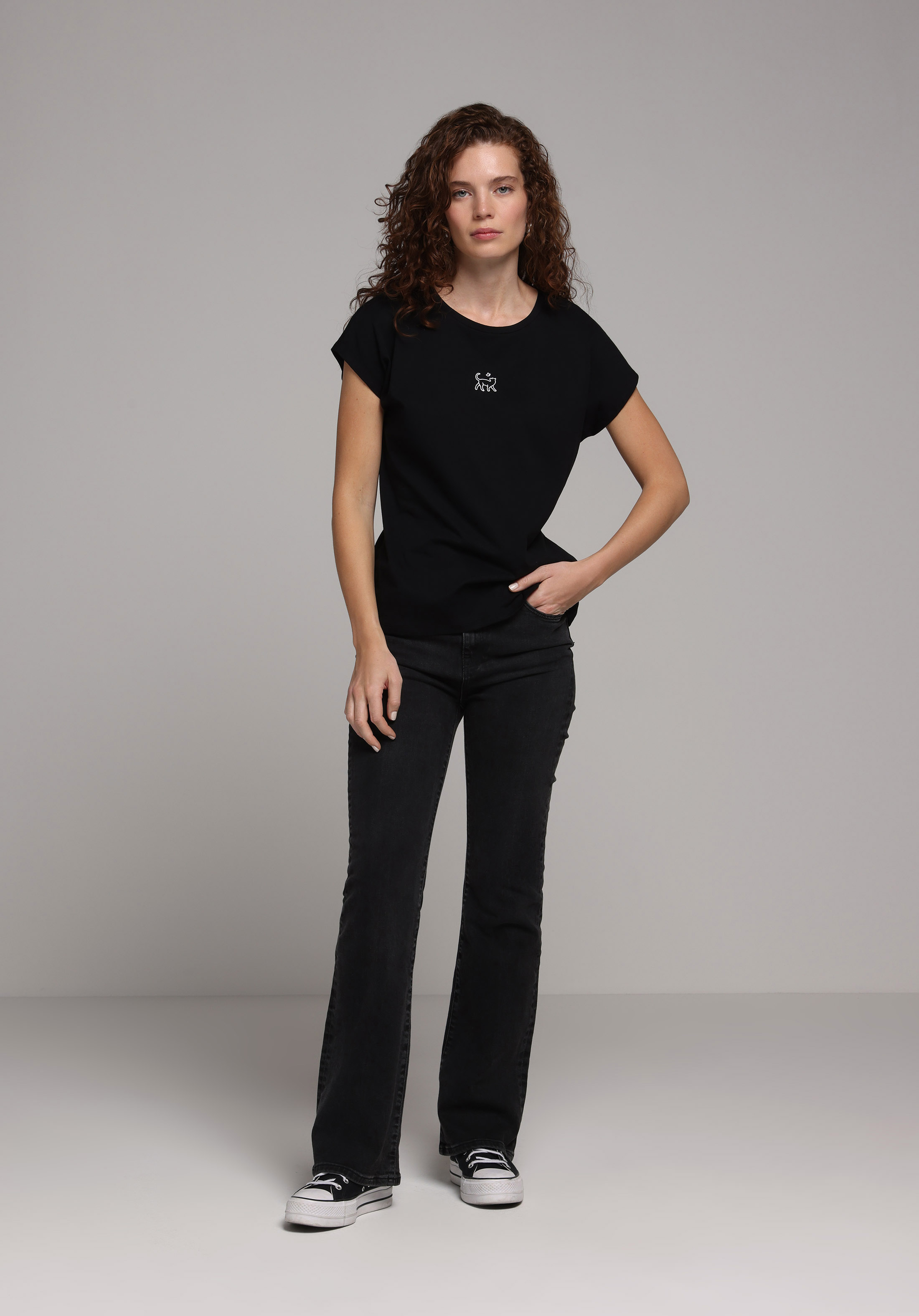 Regular Fit   Kadın Anthracite Denim Jean Pantolon