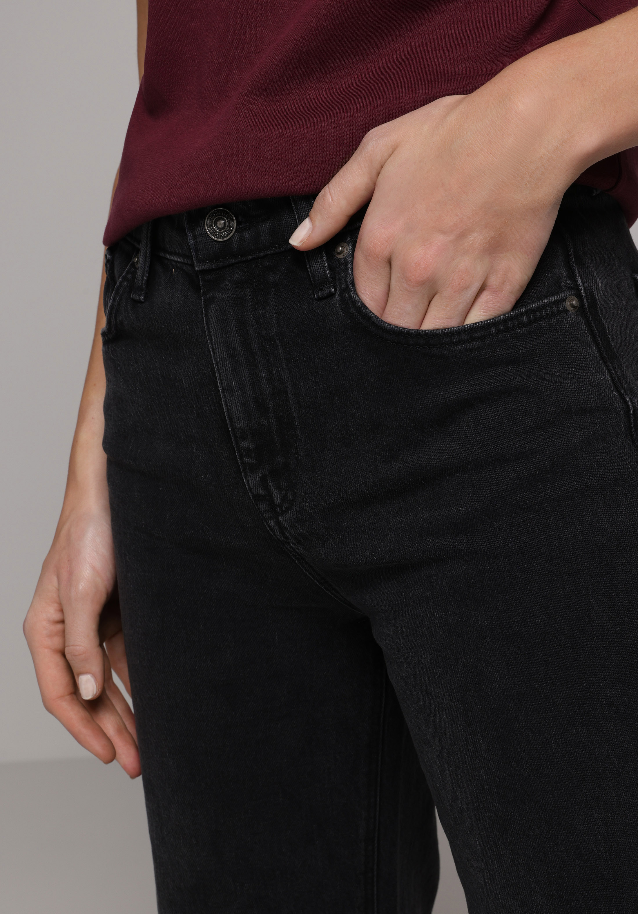 Regular Fit   Kadın Anthracite Denim Jean Pantolon