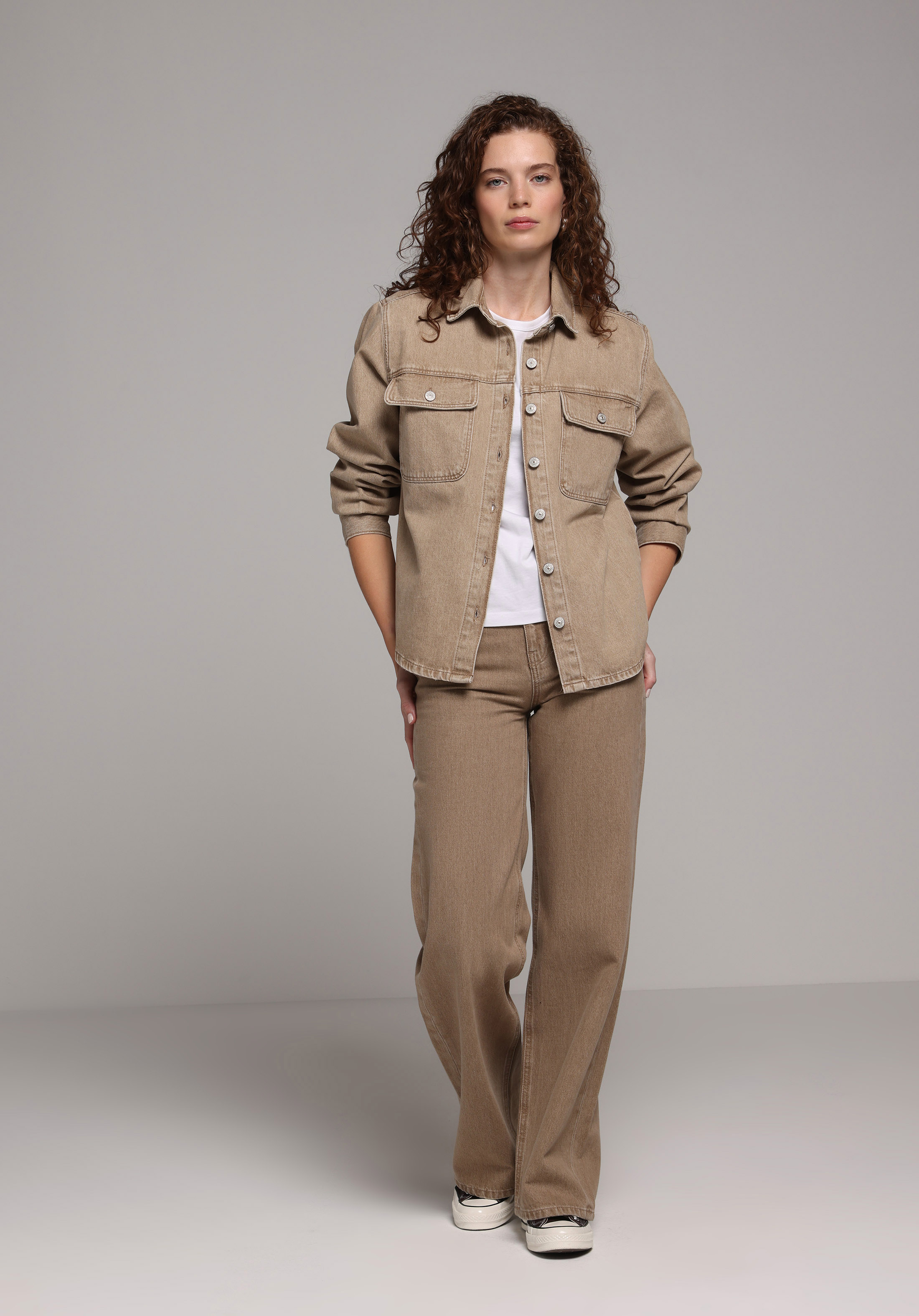 Regular Fit   Kadın Colour Denim Shacket