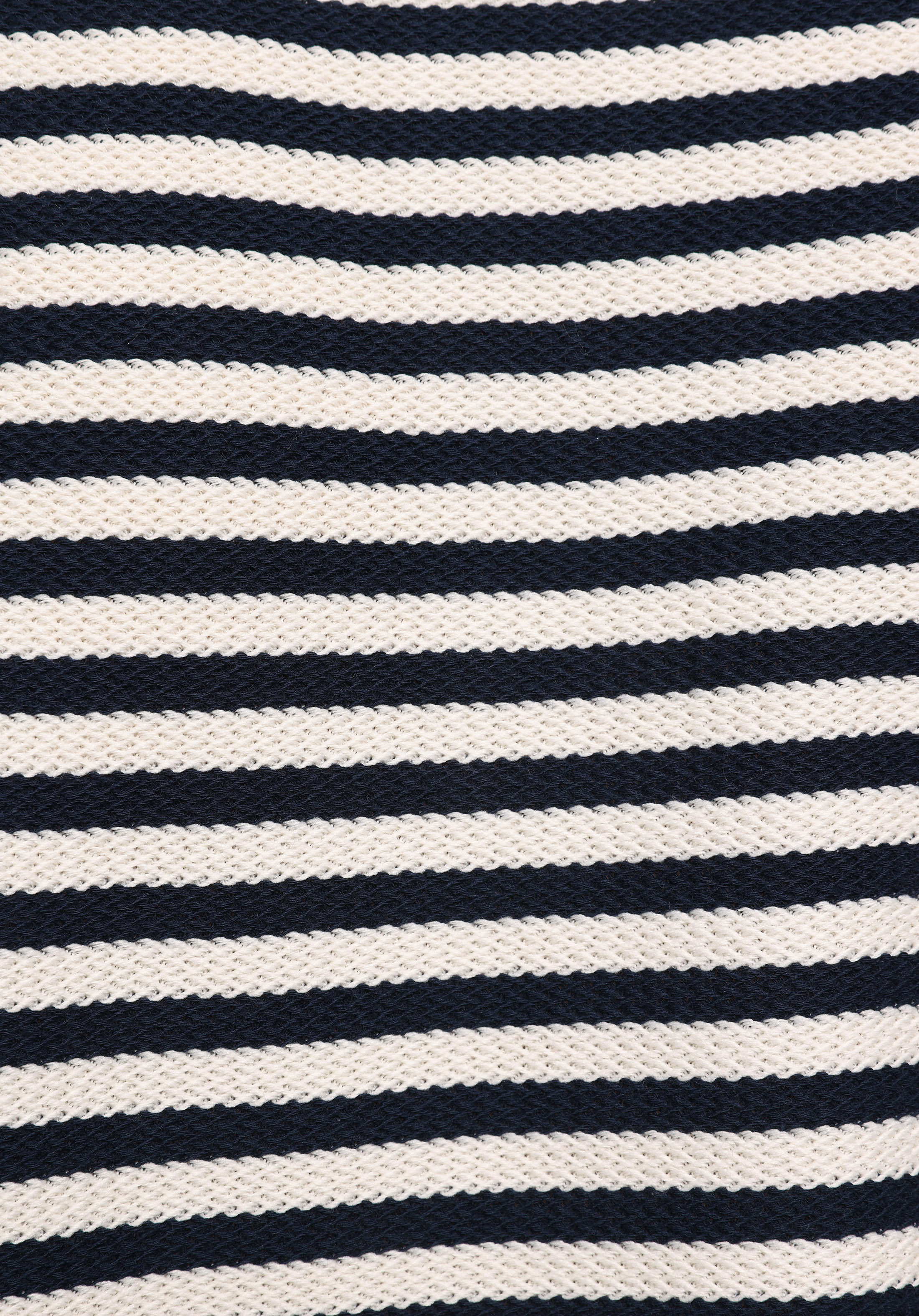 Regular Fit Polo Yaka Çizgili Erkek Lacivert Kısa Kol Tişört