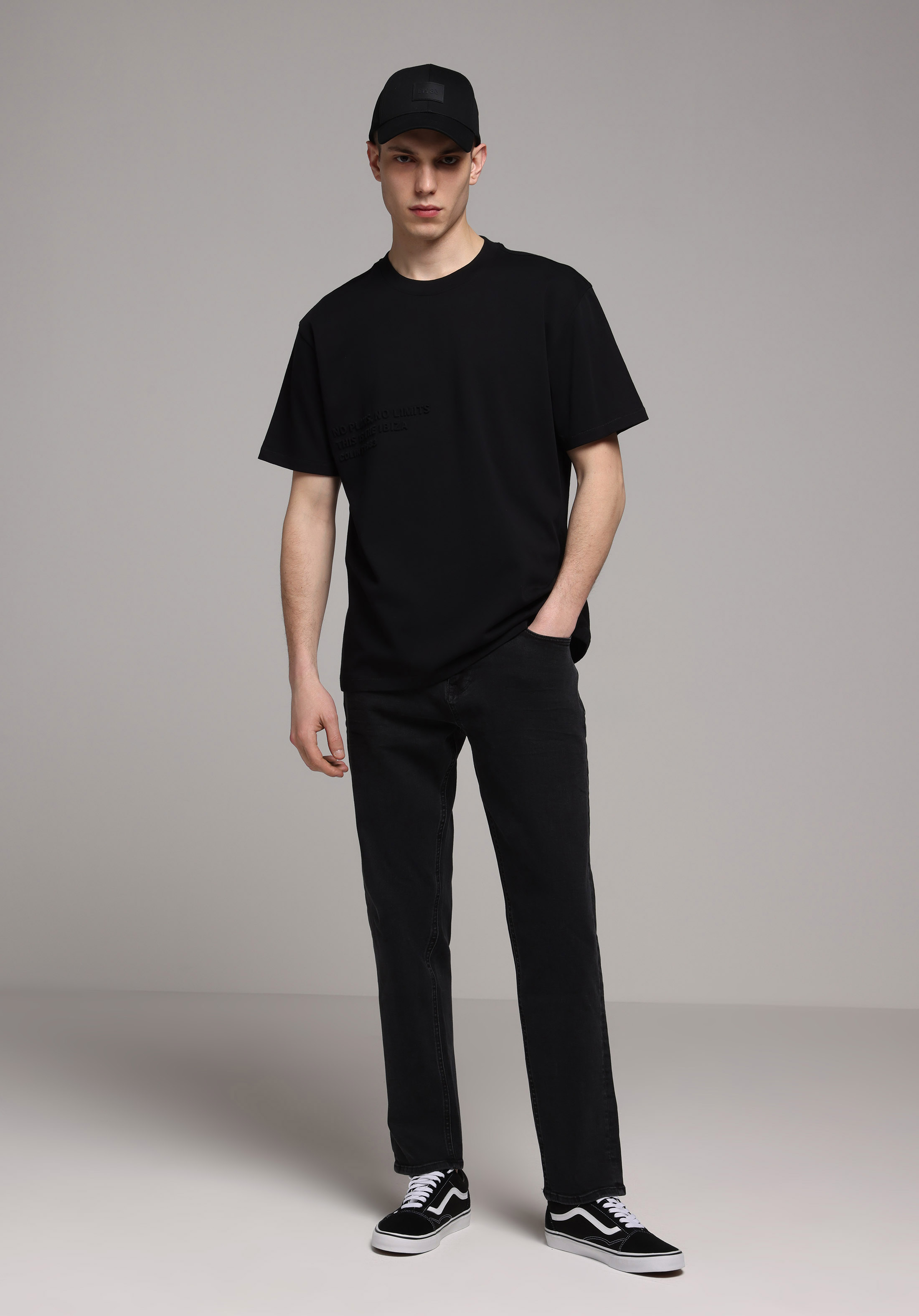 Oversize Fit Yuvarlak Yaka Düz Erkek Antrasit Kısa Kol Tişört