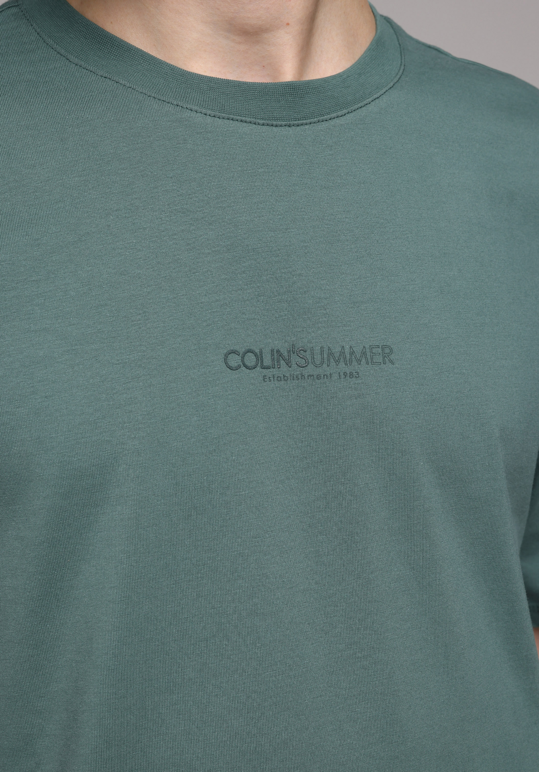 Regular Fit Yuvarlak Yaka Düz Erkek Yeşil Kısa Kol Tişört