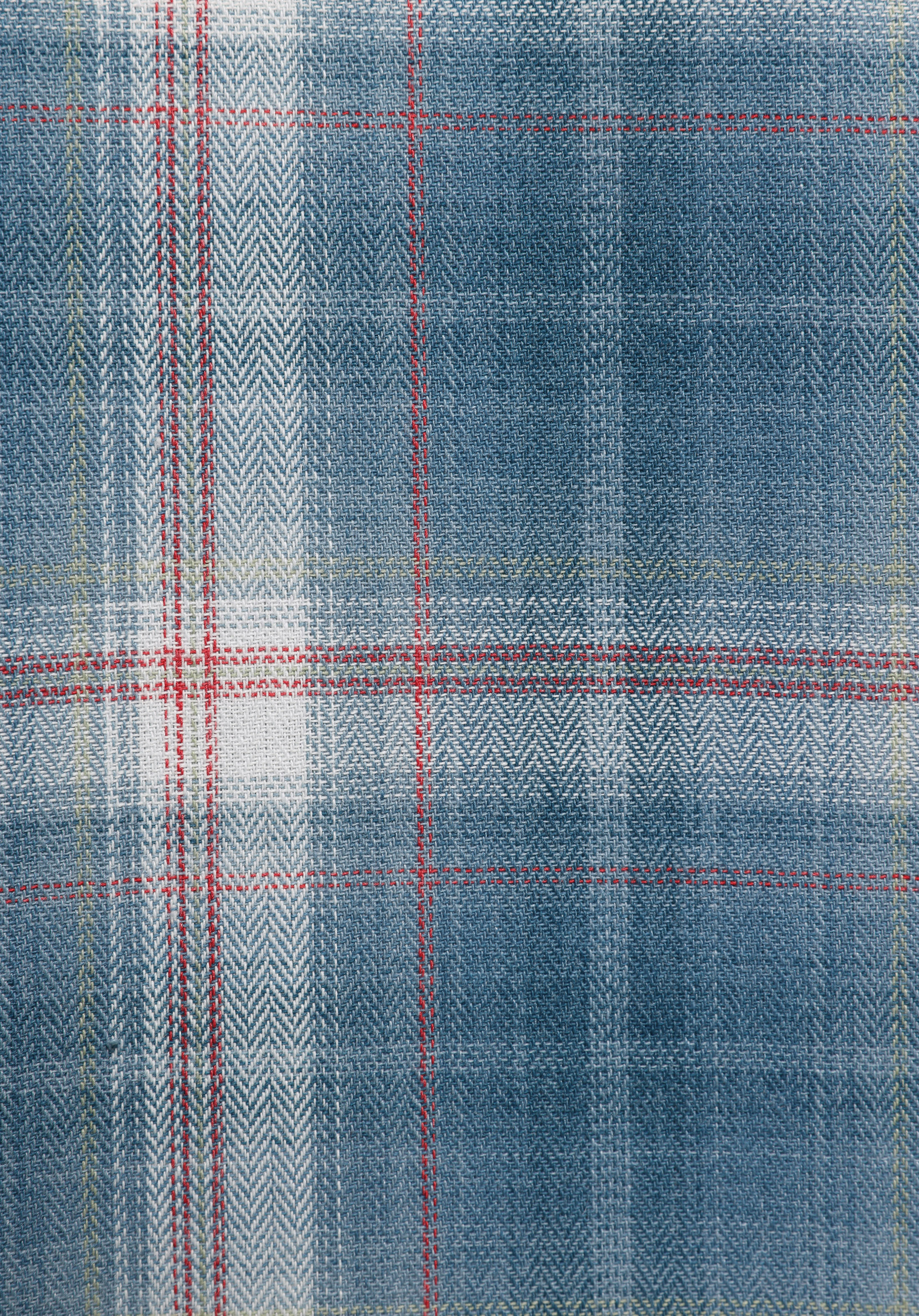 Regular Fit Shirt Neck Ekoseli Erkek Yeşil Uzun Kol Gömlek