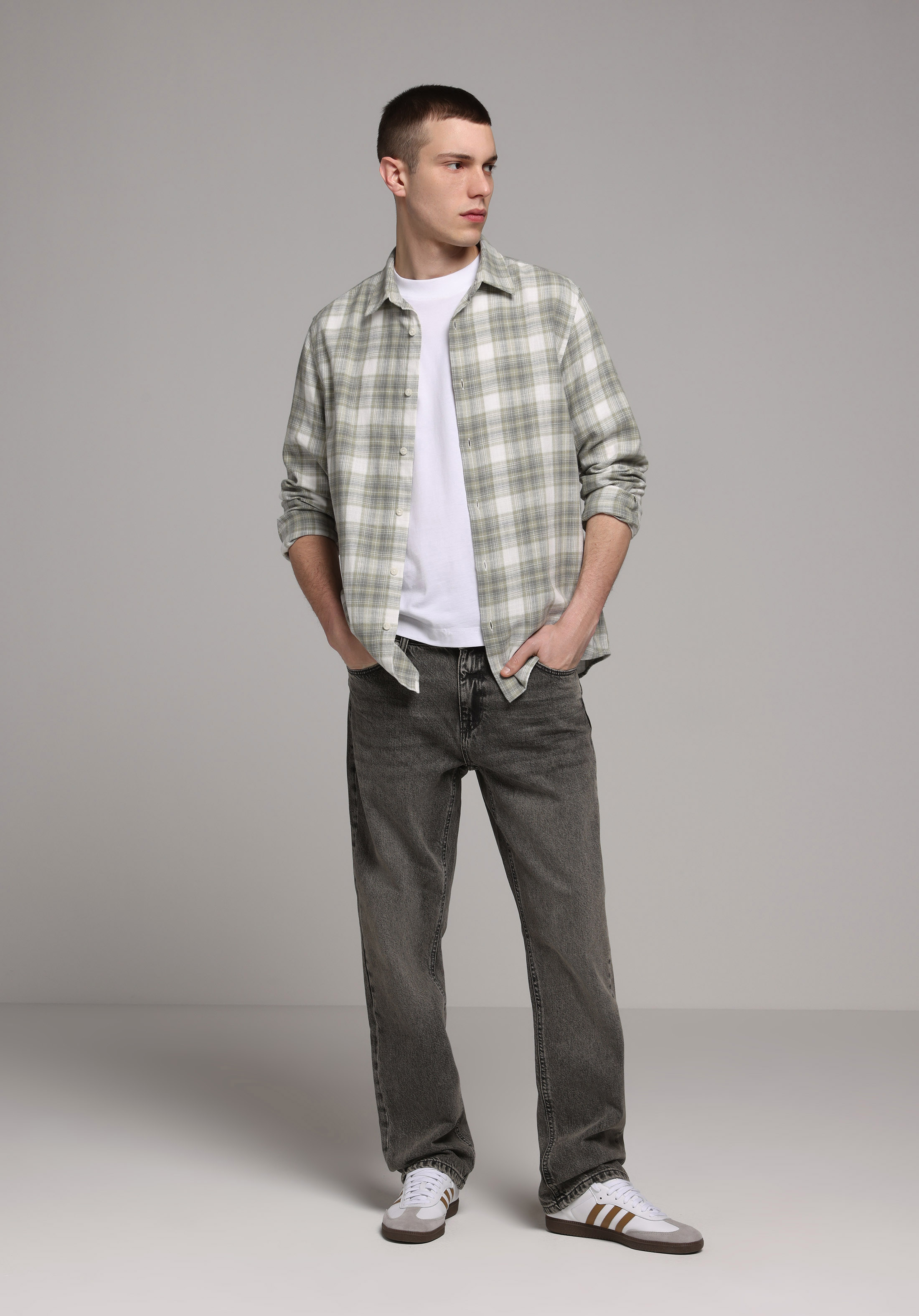 Regular Fit   Erkek Green Cast Denim Jean Pantolon