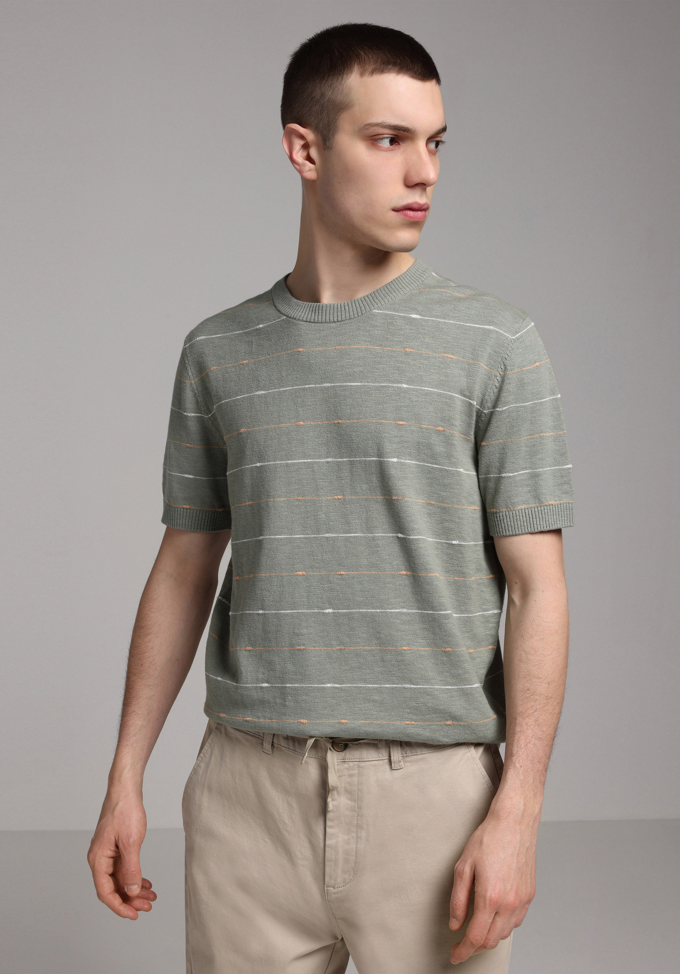 Regular Fit   Erkek Yeşil  Kazak