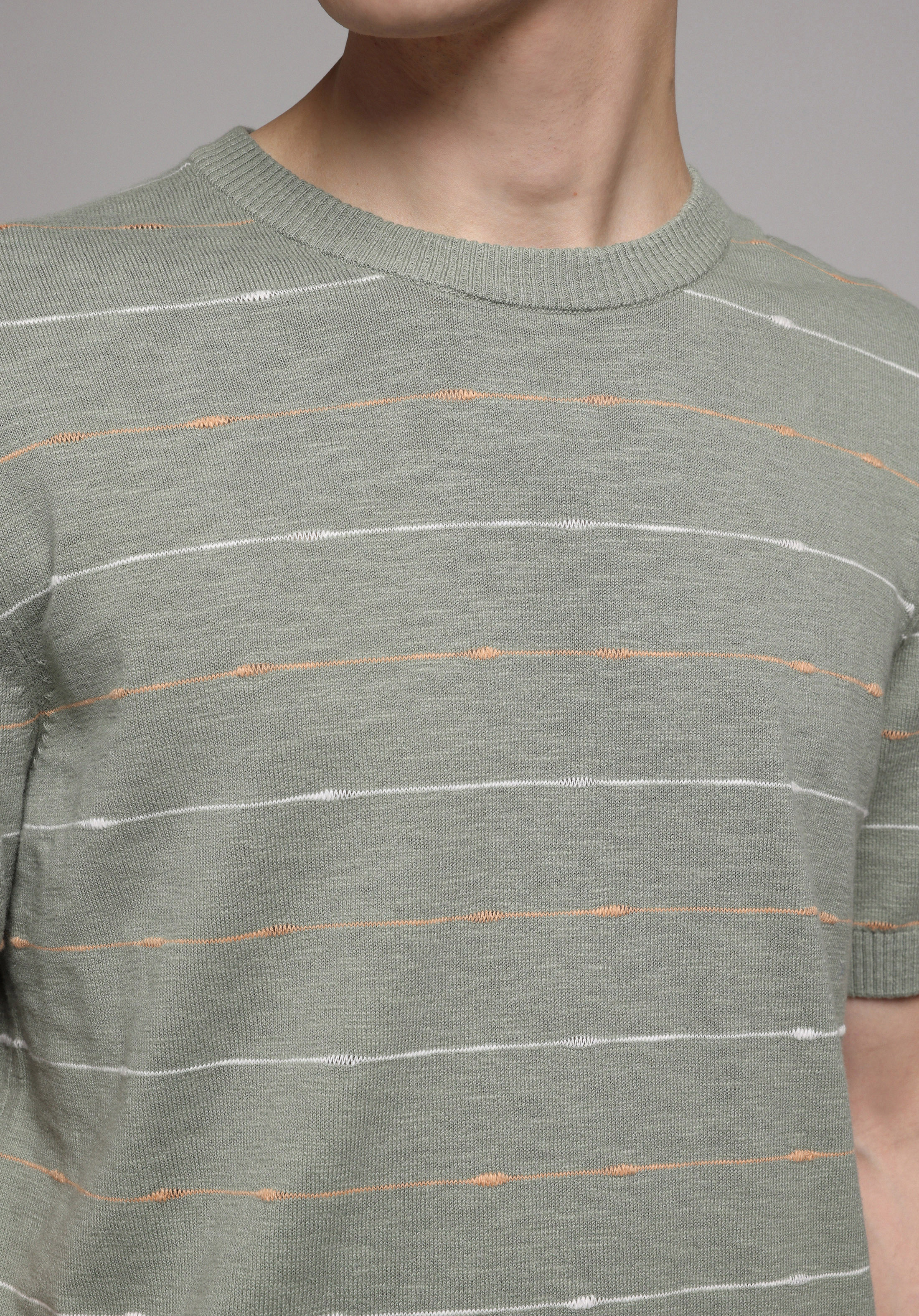 Regular Fit   Erkek Yeşil  Kazak