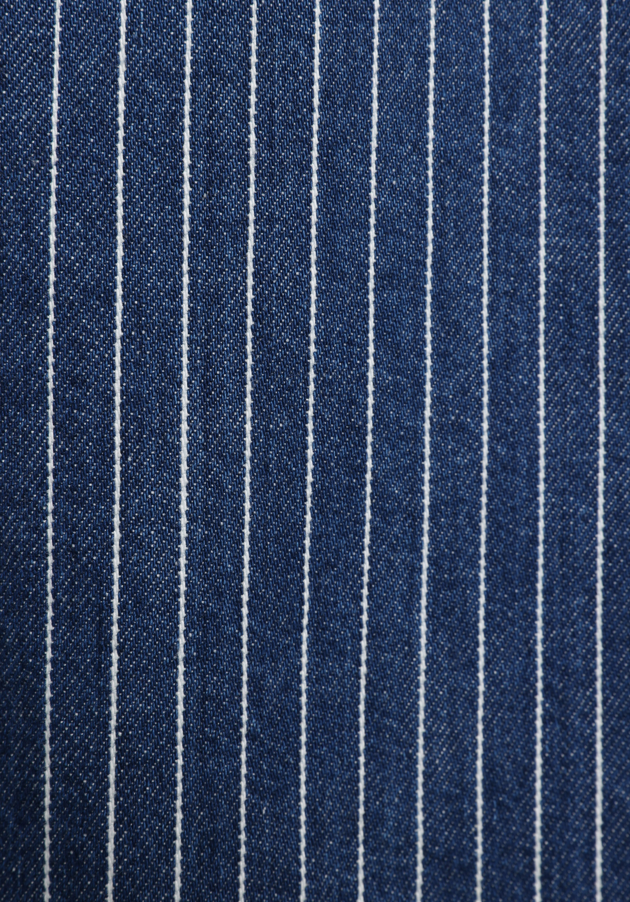 Oversize Fit   Erkek Stripe Denim Shacket