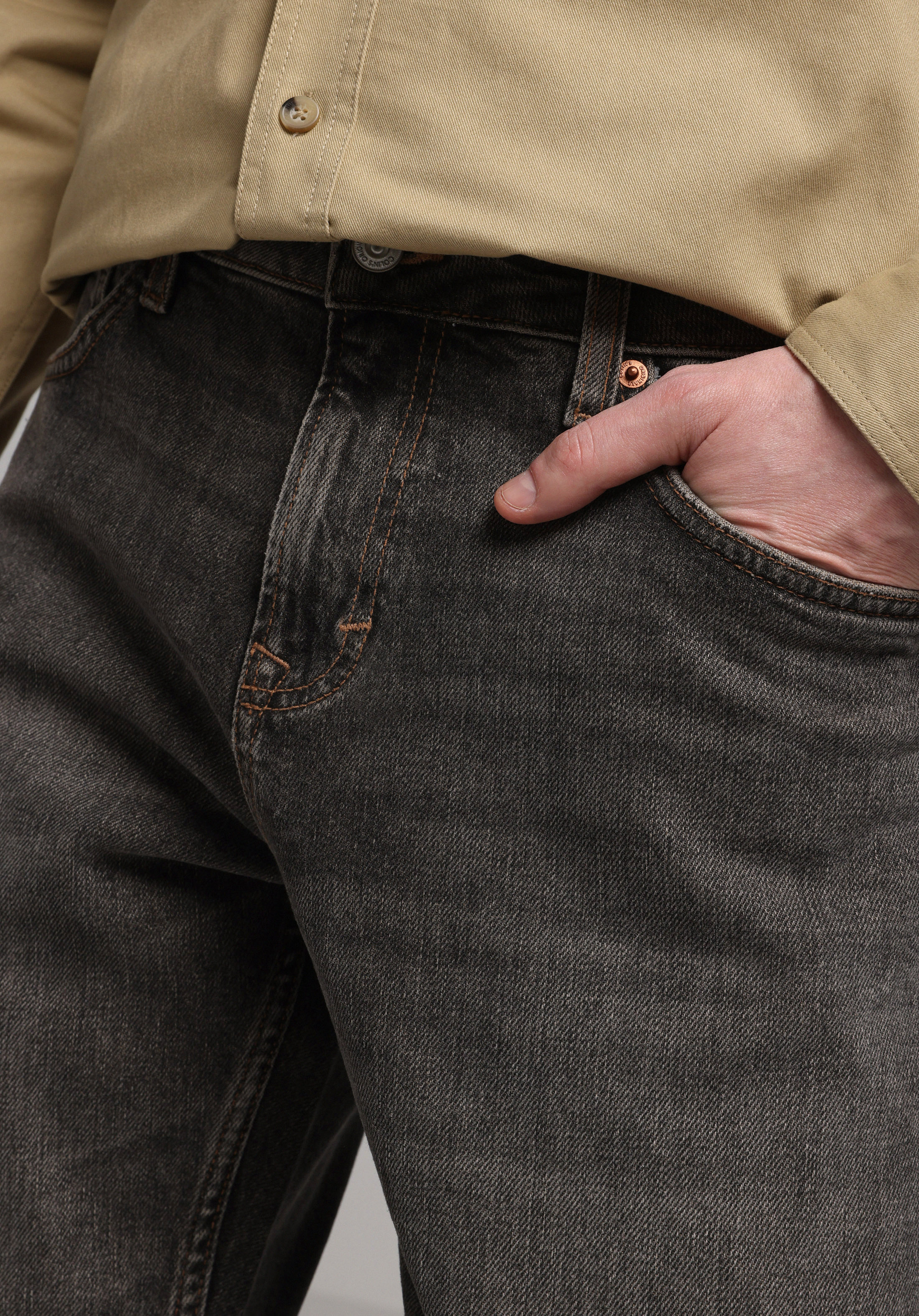 Regular Fit   Erkek Over Dyed Denim Jean Pantolon