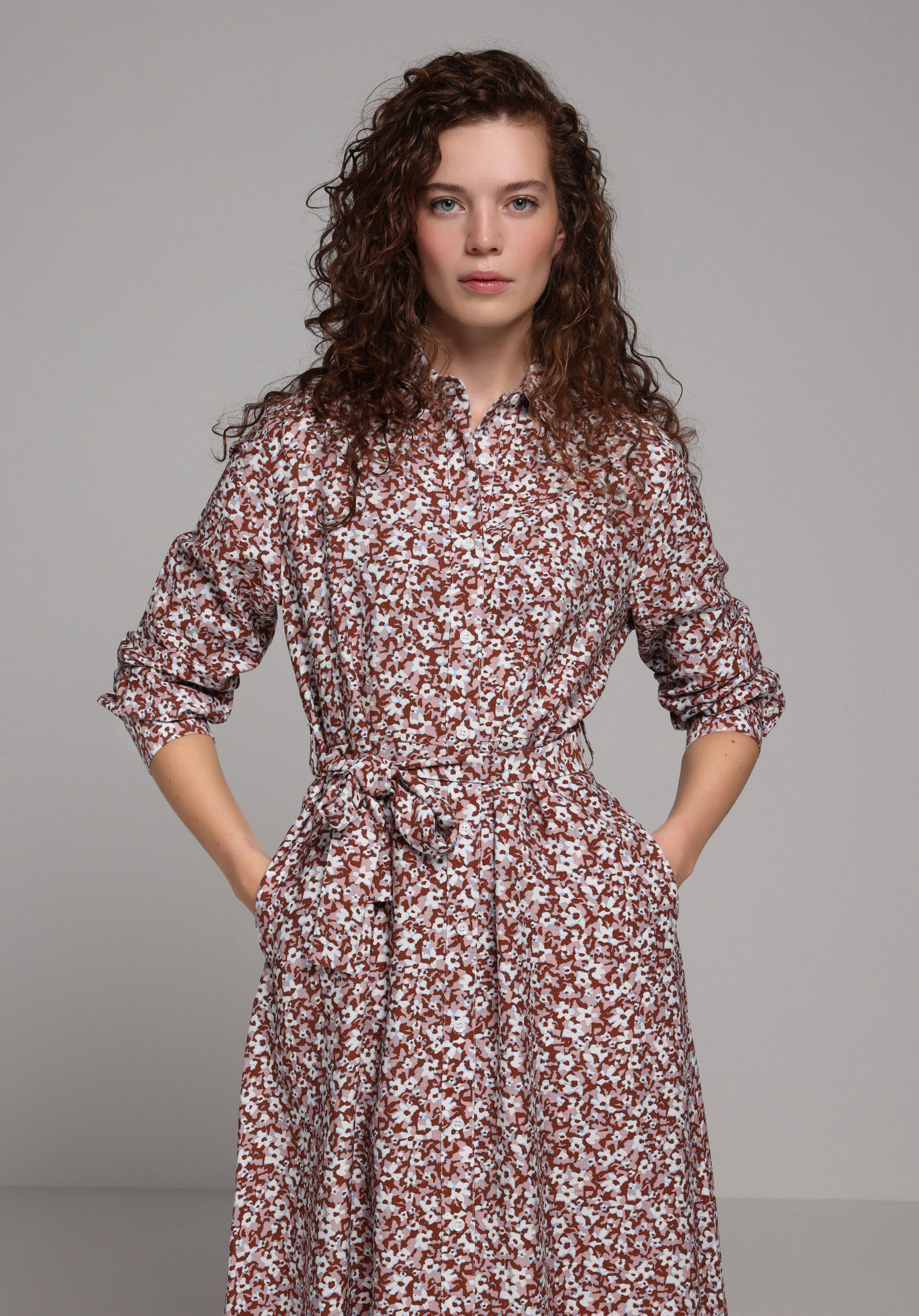 Regular Fit  Kadın Kahverengi  Elbise