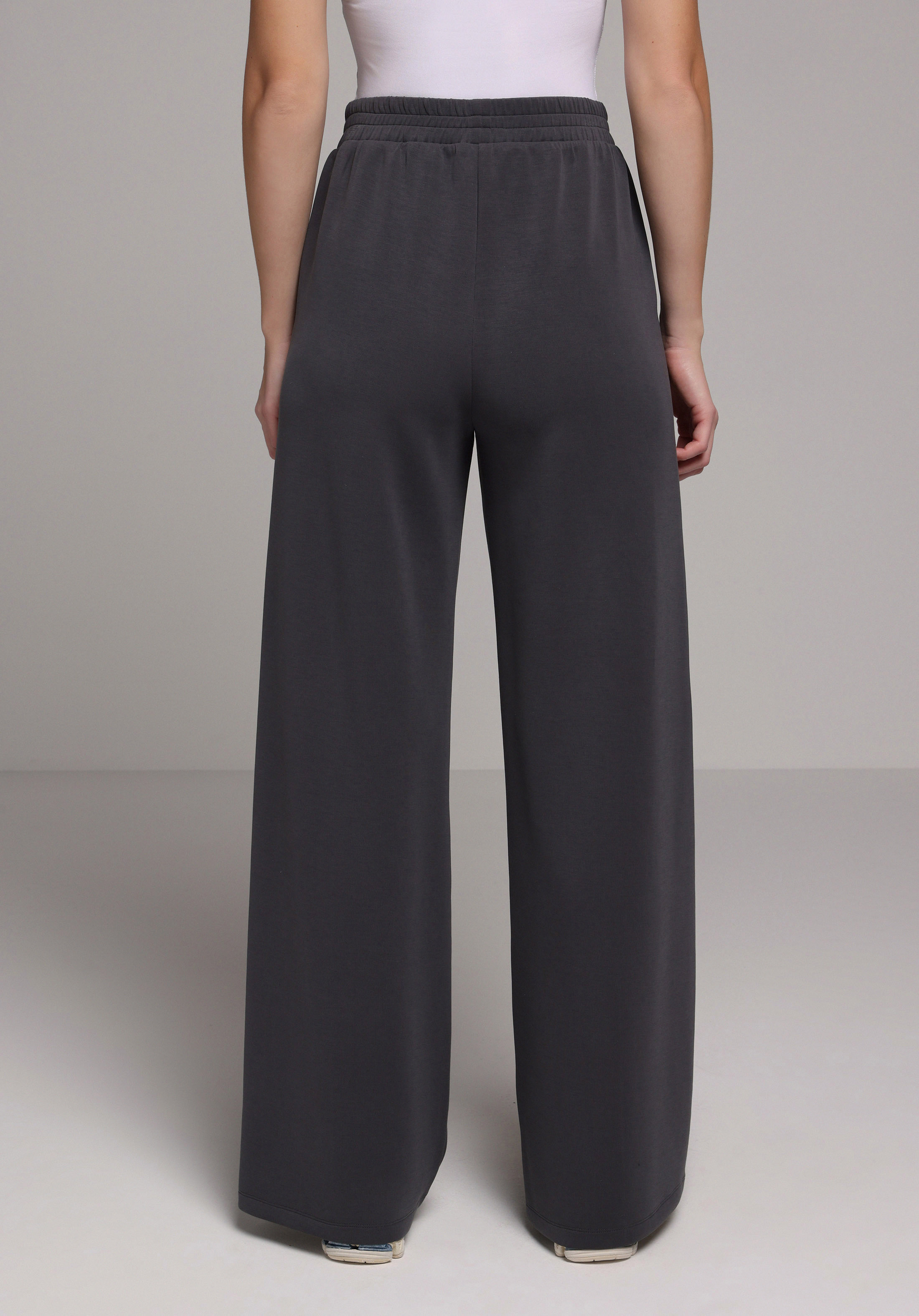 Regular Fit Orta Bel Düz Kadın Antrasit Eşofman Altı