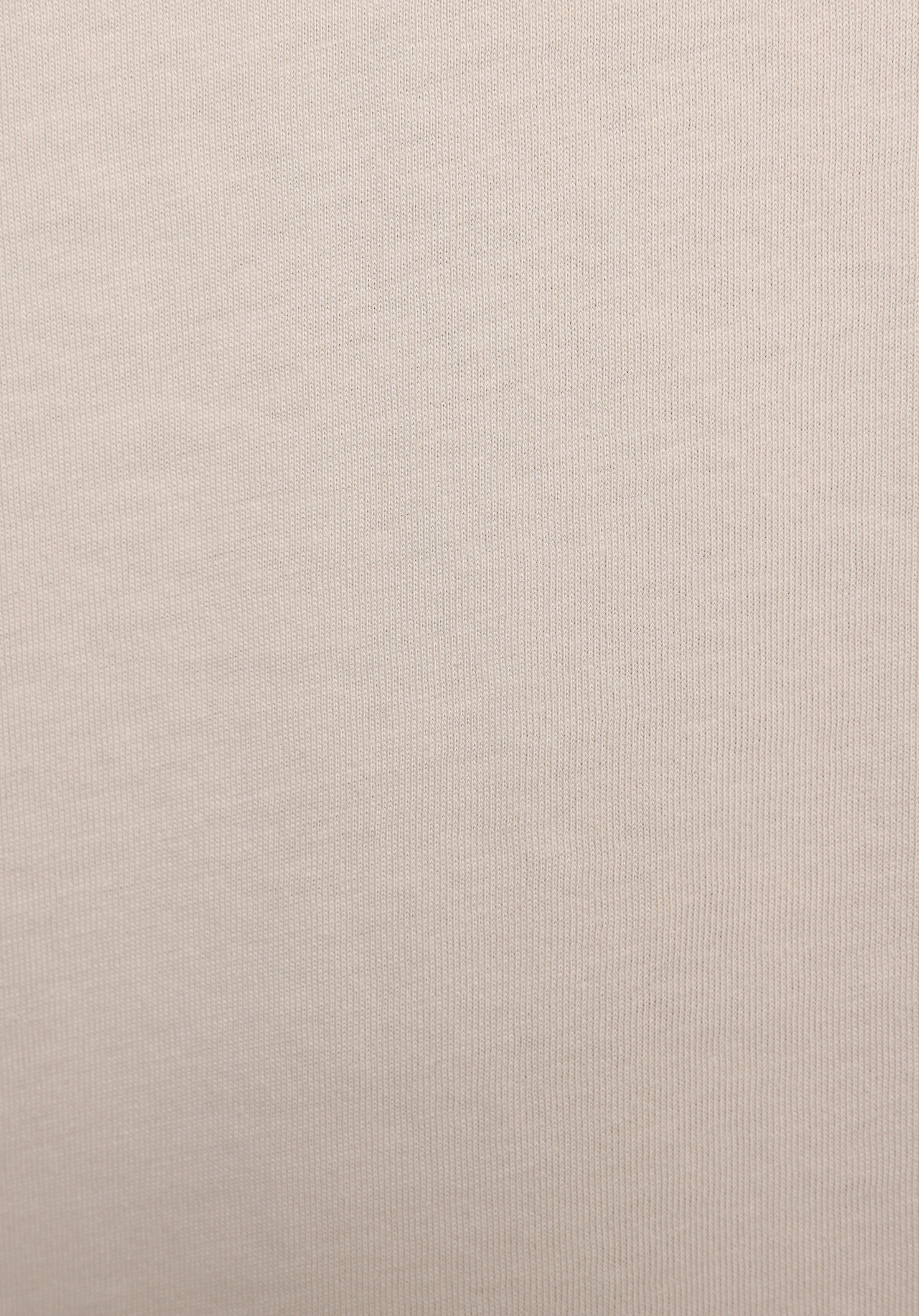 Boxy Fit Yuvarlak Yaka Baskılı Kadın Bej Kısa Kol Tişört