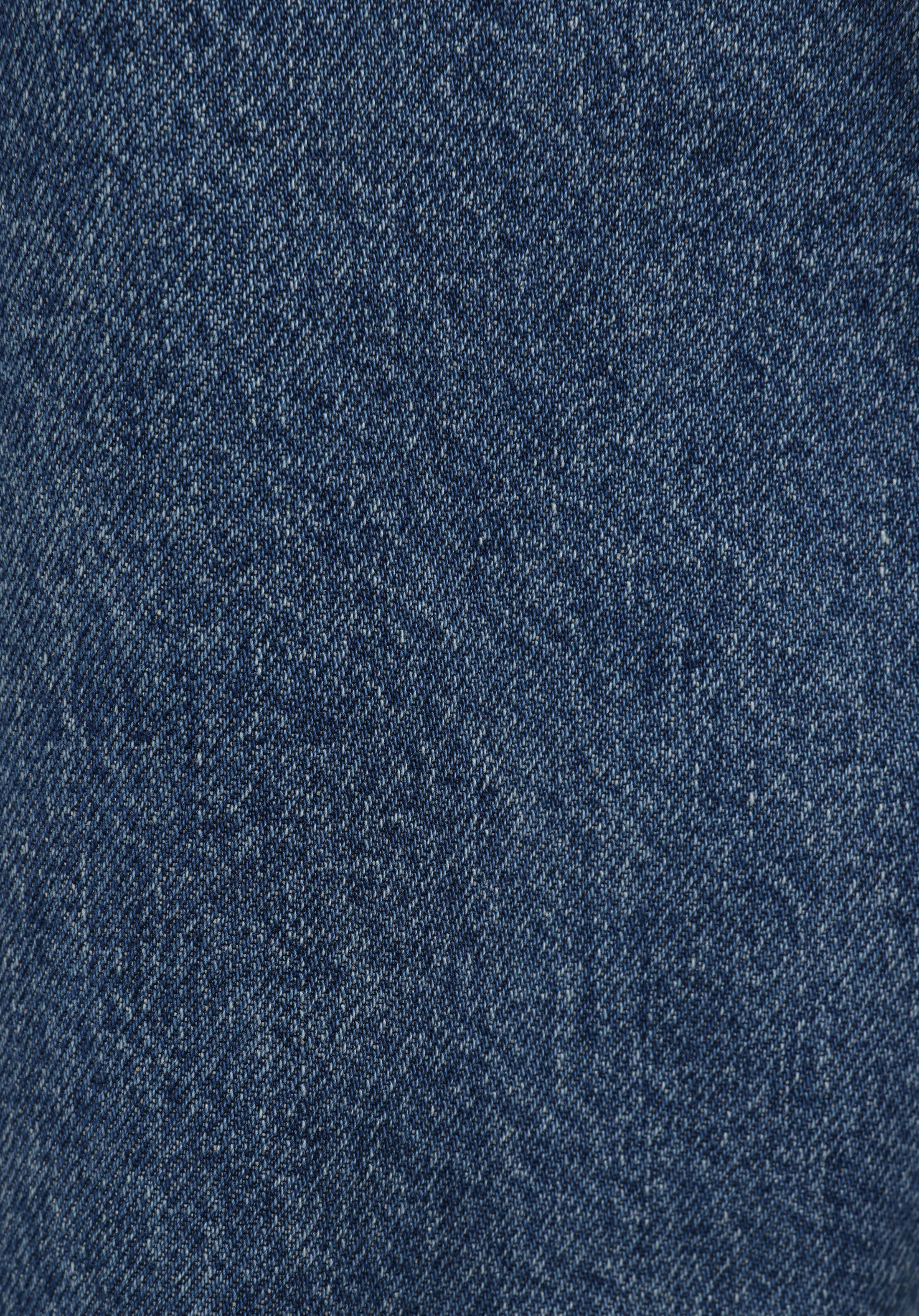 Baggy Fıt Orta Bel Daralan Paça Kadın Mid İndigo Denim Jean Pantolon