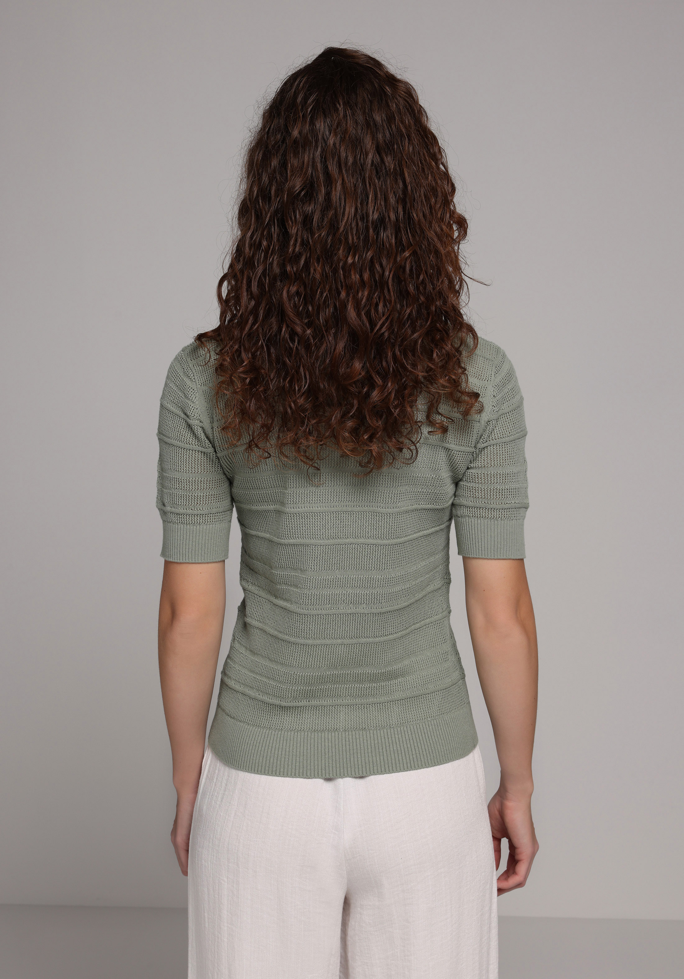 Slim Fit   Kadın Yeşil  Kazak