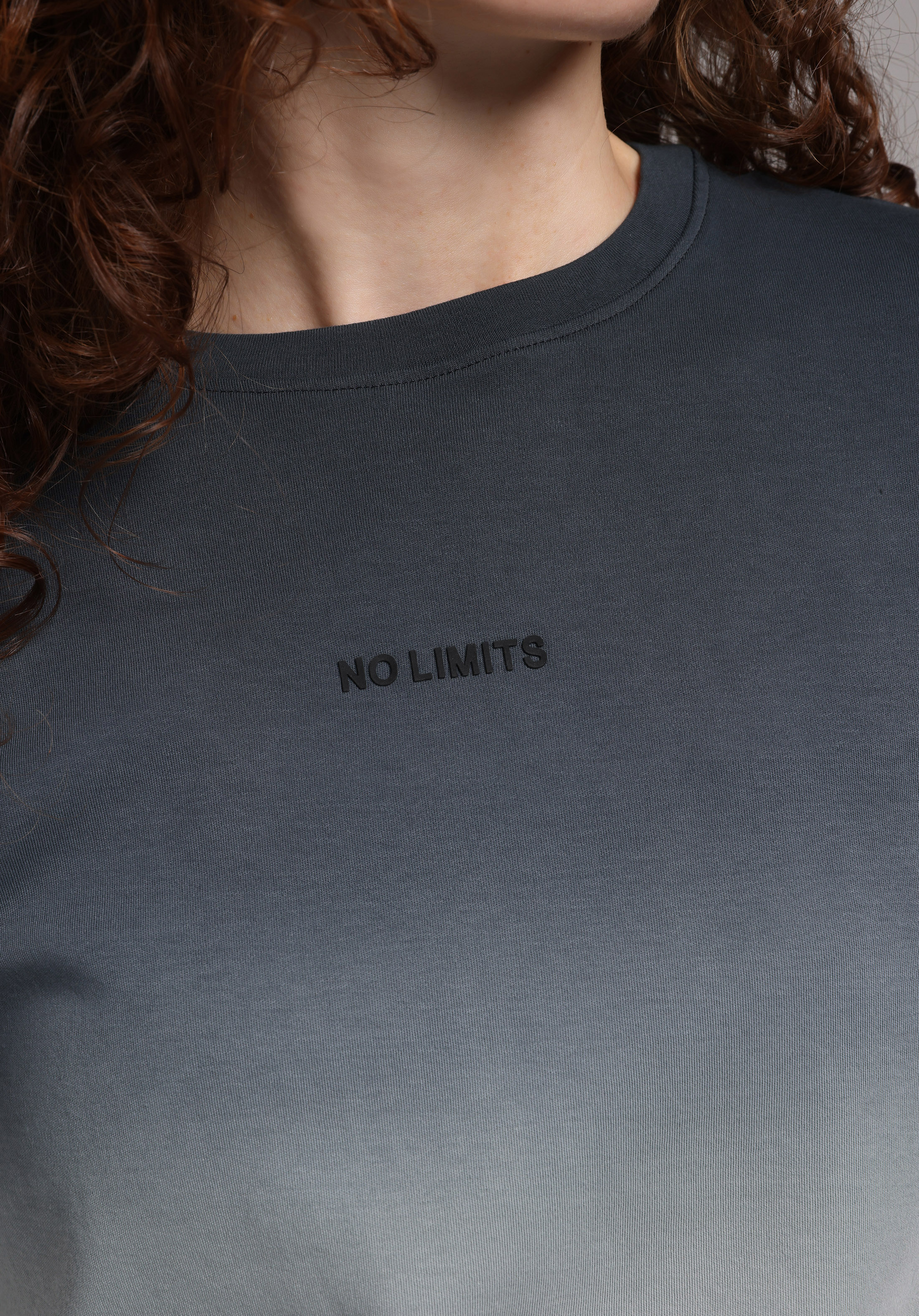 Regular Fit Yuvarlak Yaka Baskılı Kadın Lacivert Kısa Kol Tişört