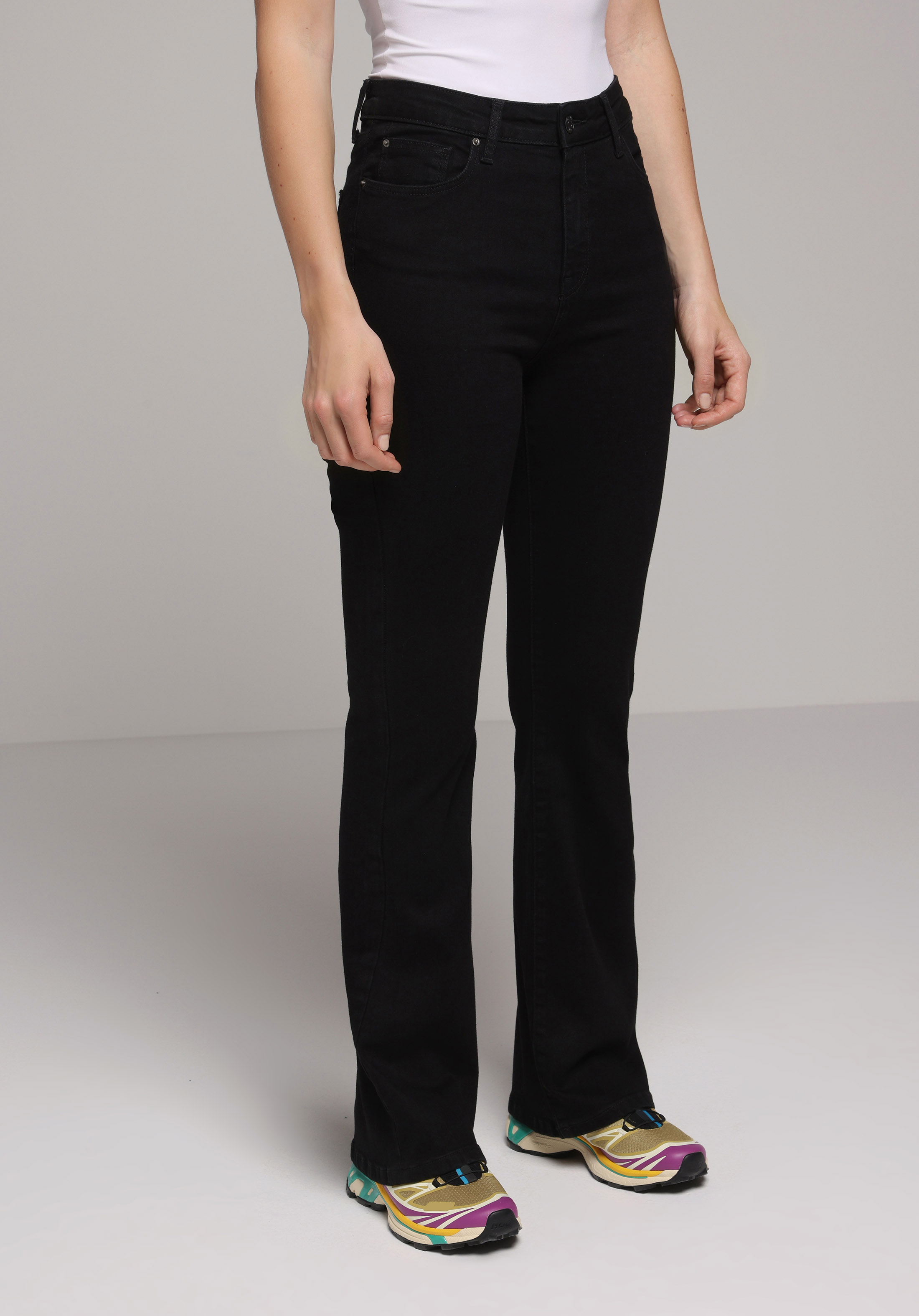 Regular Fit   Kadın Black Black Denim Jean Pantolon