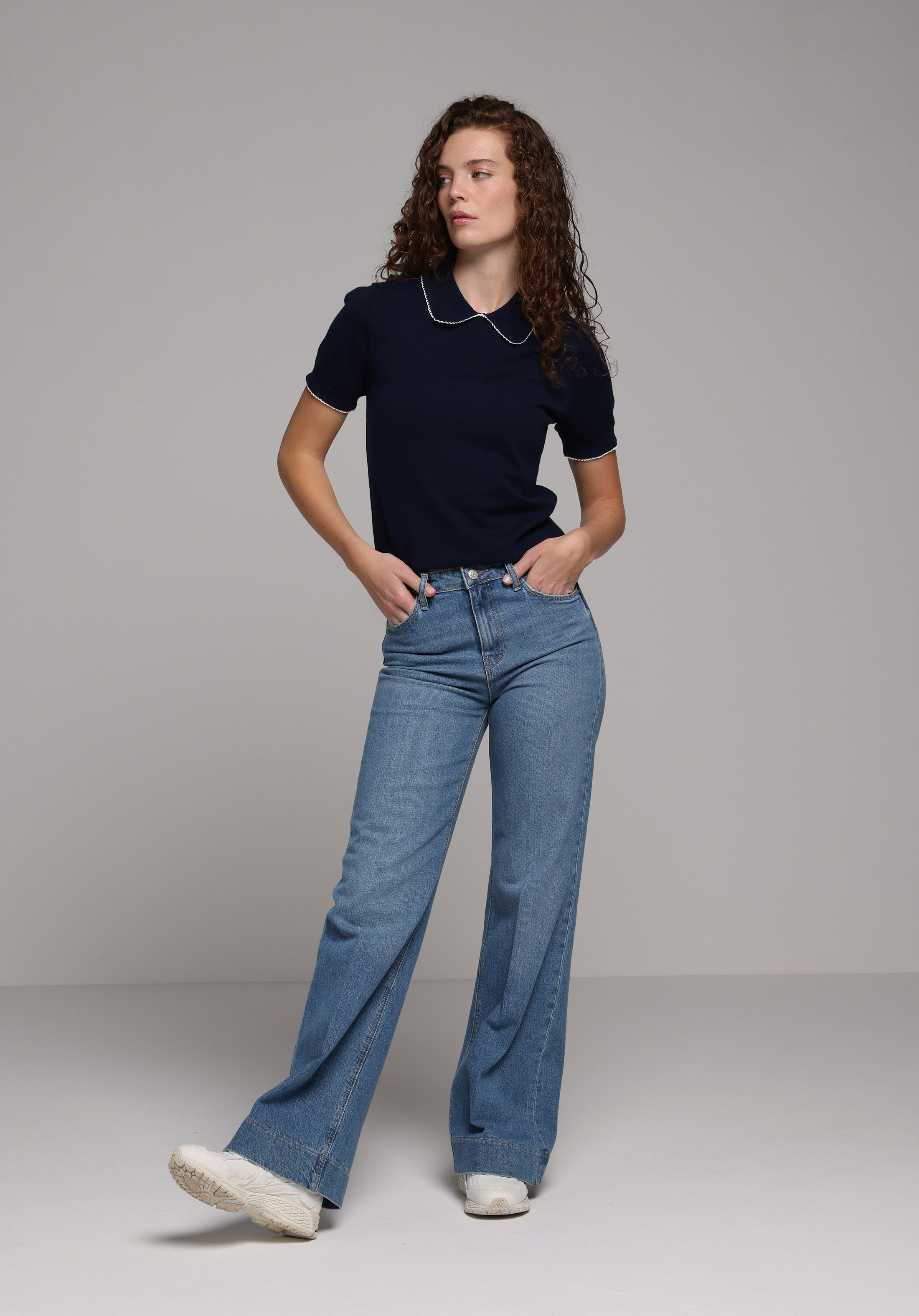 Slim Fit   Kadın Lacivert  Kazak