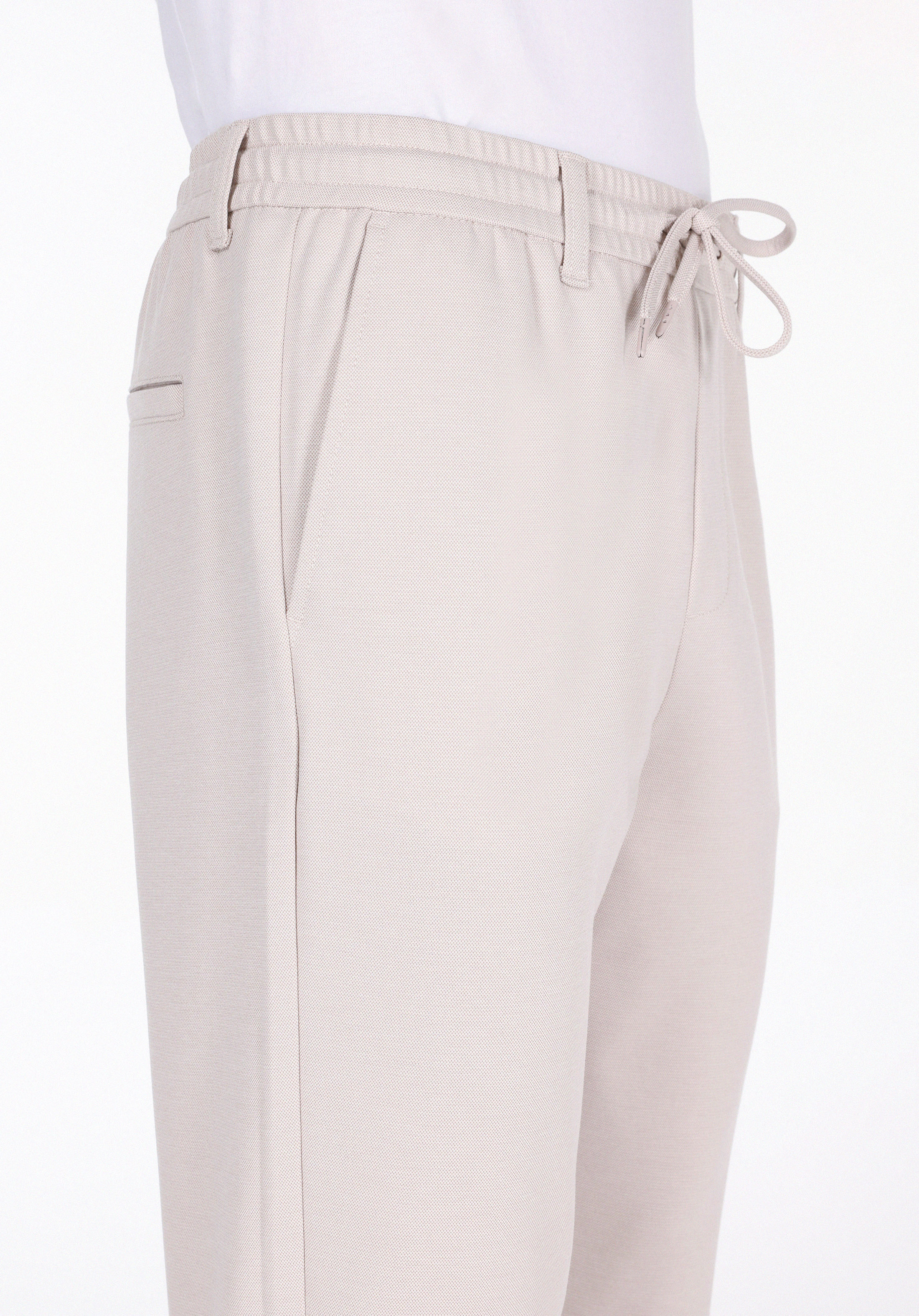 Slim Fit Orta Bel Uzun Paça Erkek Bej  Pantolon