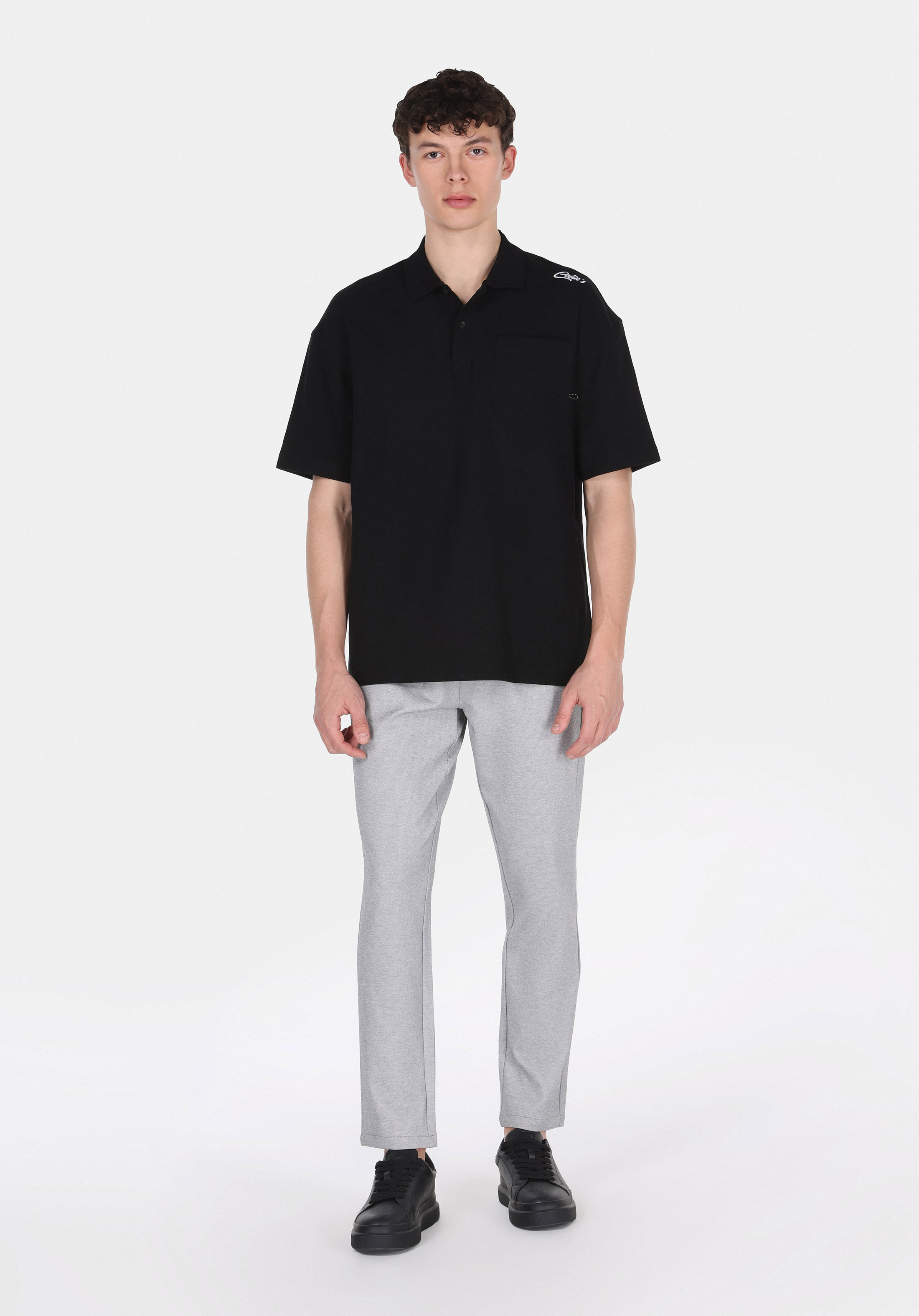 Slim Fit Orta Bel Uzun Paça Erkek Gri  Pantolon