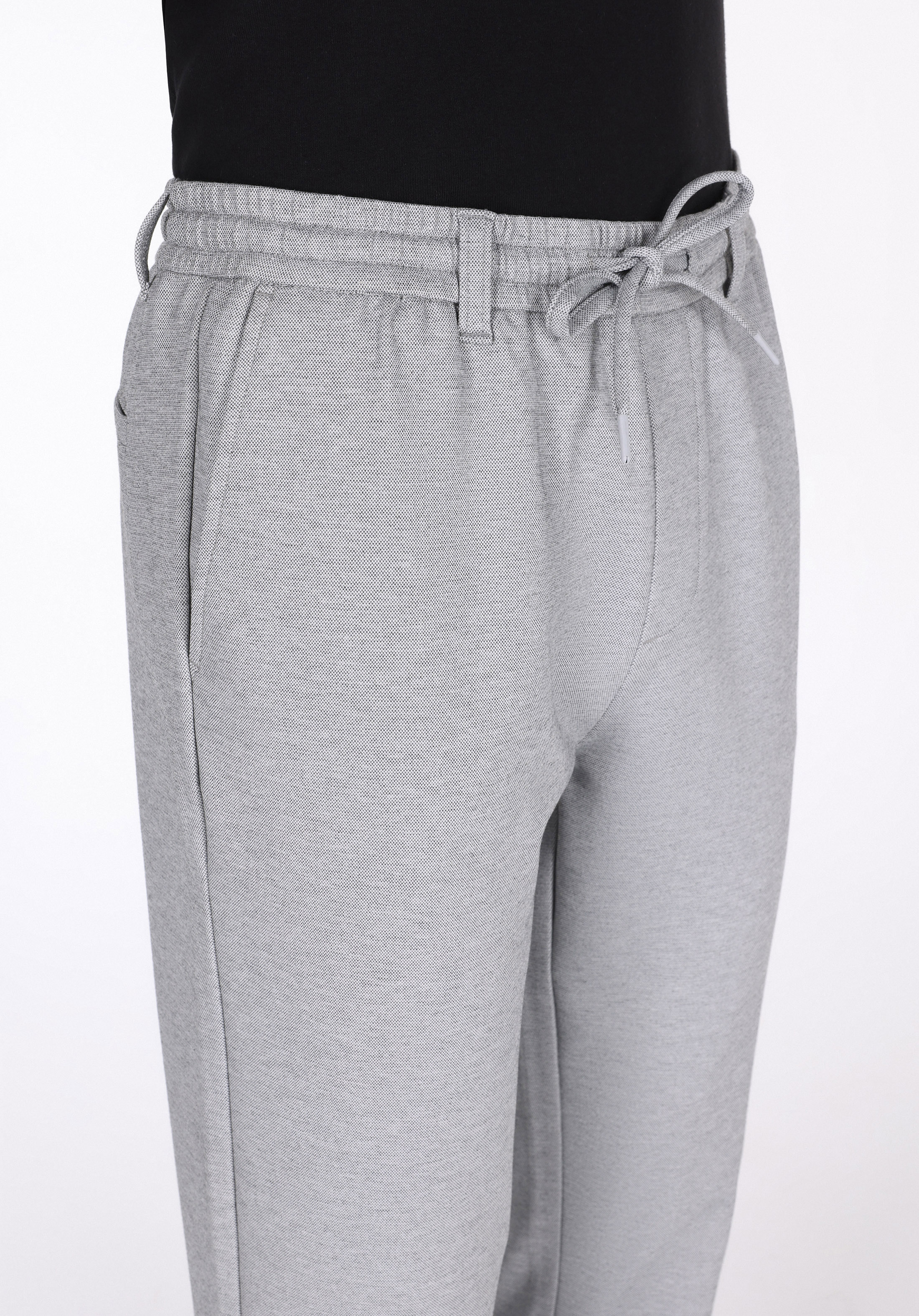 Slim Fit Orta Bel Uzun Paça Erkek Gri  Pantolon