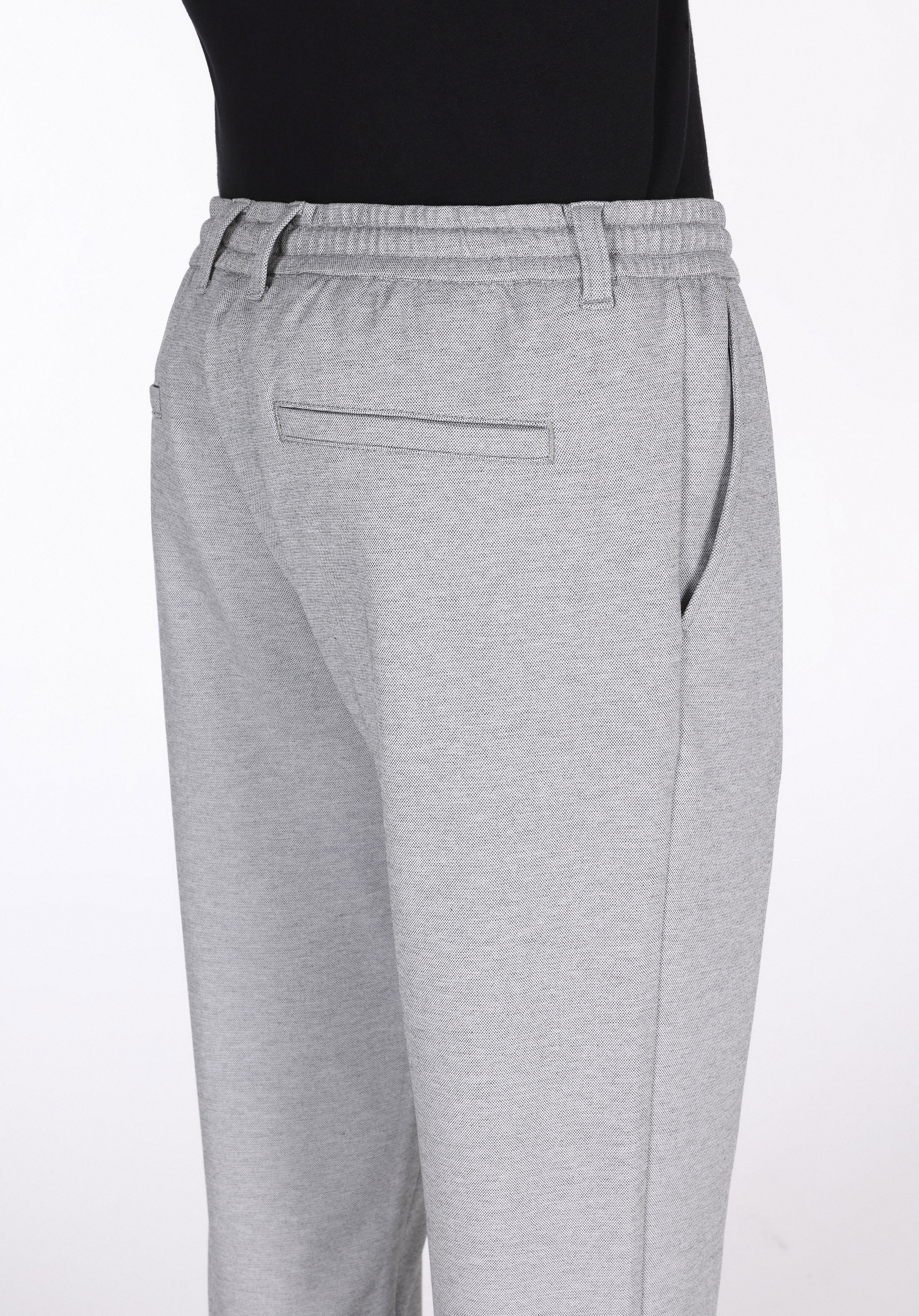 Slim Fit Orta Bel Uzun Paça Erkek Gri  Pantolon