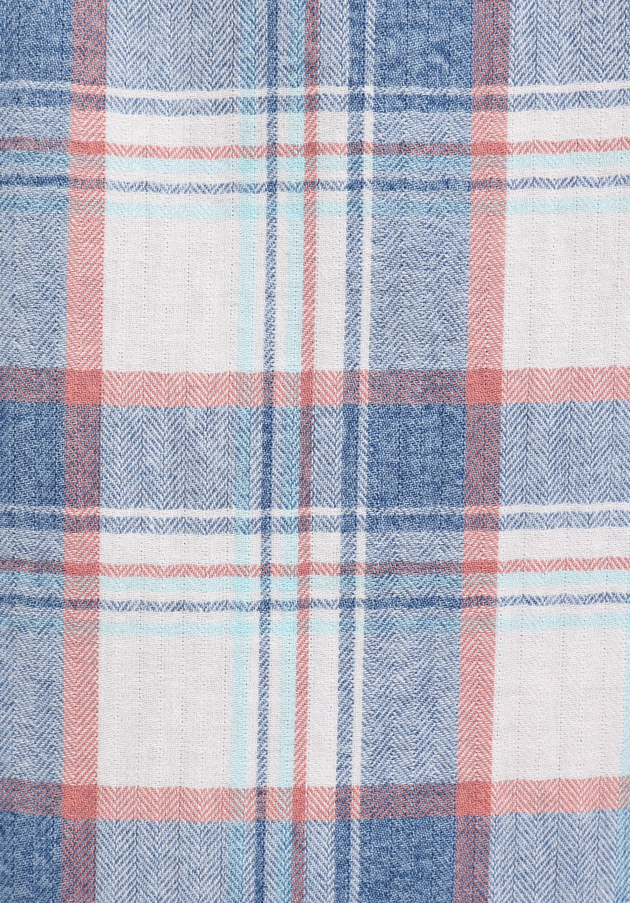 Regular Fit Shirt Neck Ekoseli Erkek Çok Renkli Uzun Kol Gömlek