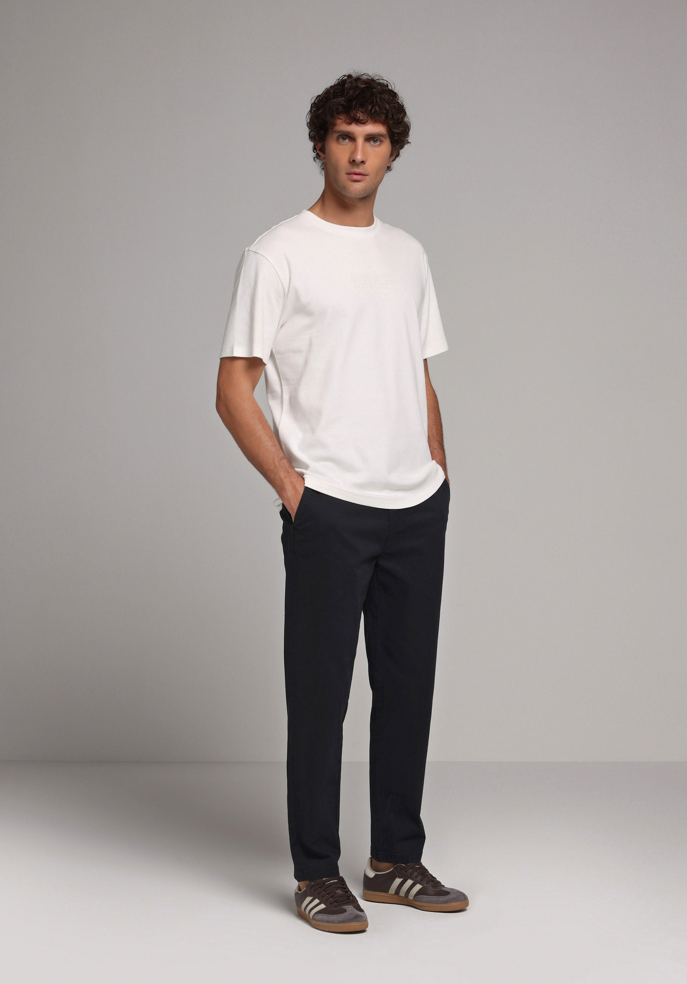 Regular Fit Orta Bel Düz Paça Erkek Lacivert  Pantolon