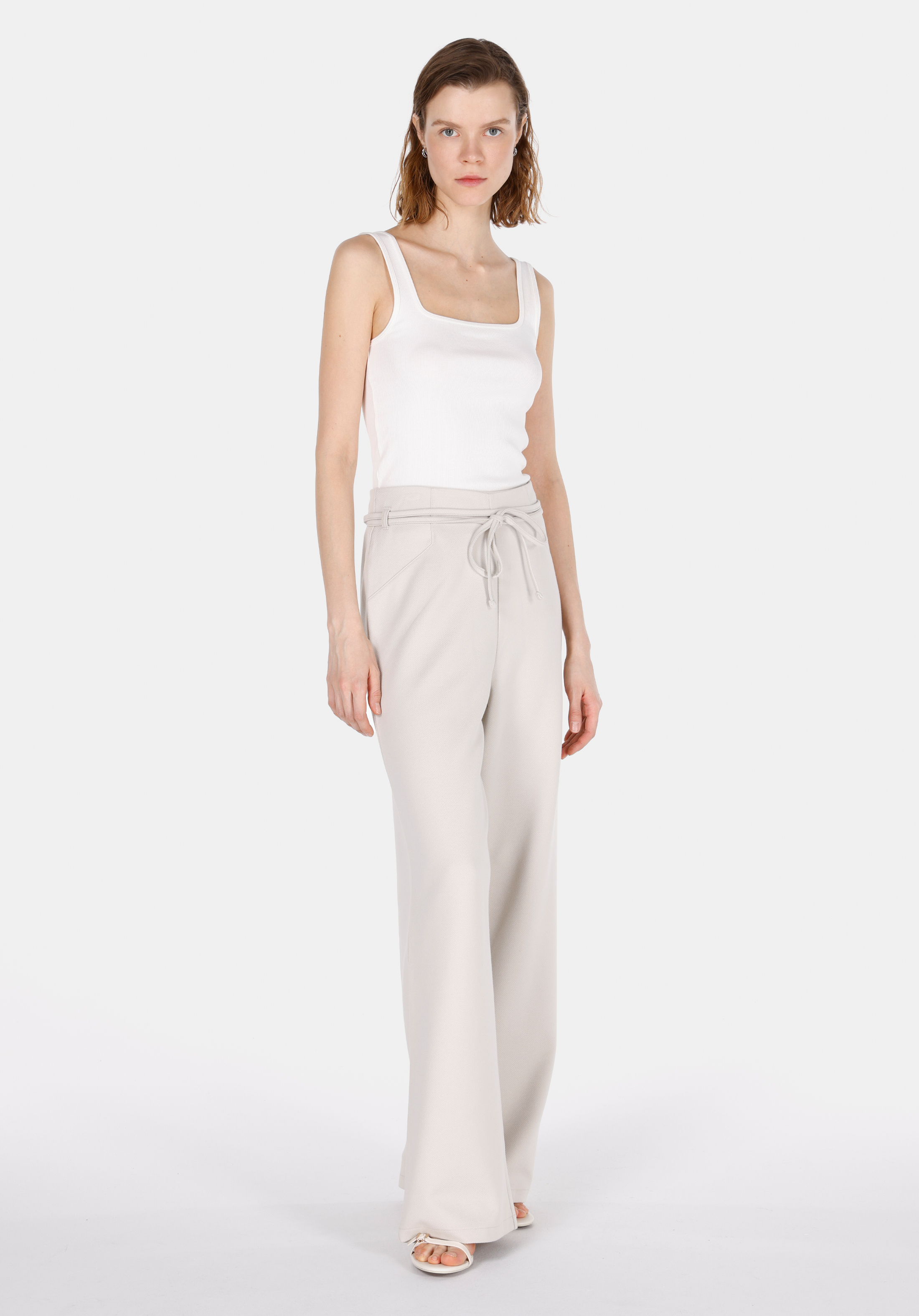 Slim Fit   Kadın Beyaz Atlet