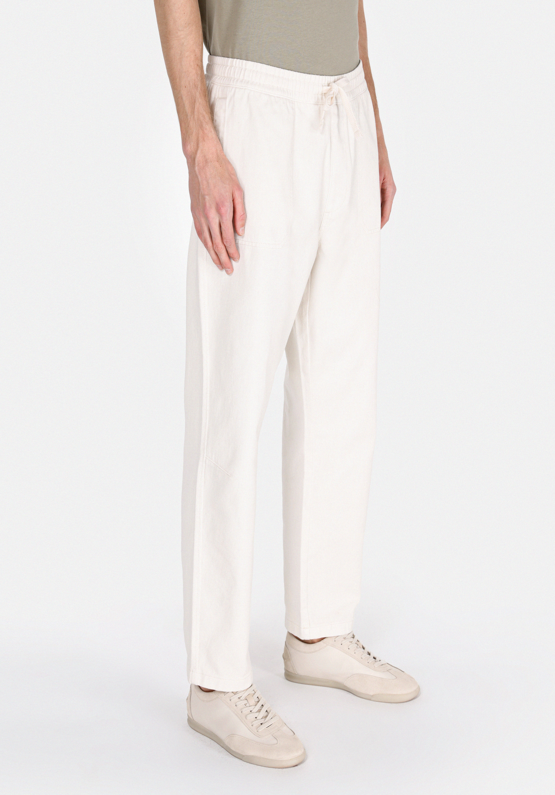 Relax Fit Orta Bel Bol Paça Erkek Taş  Pantolon