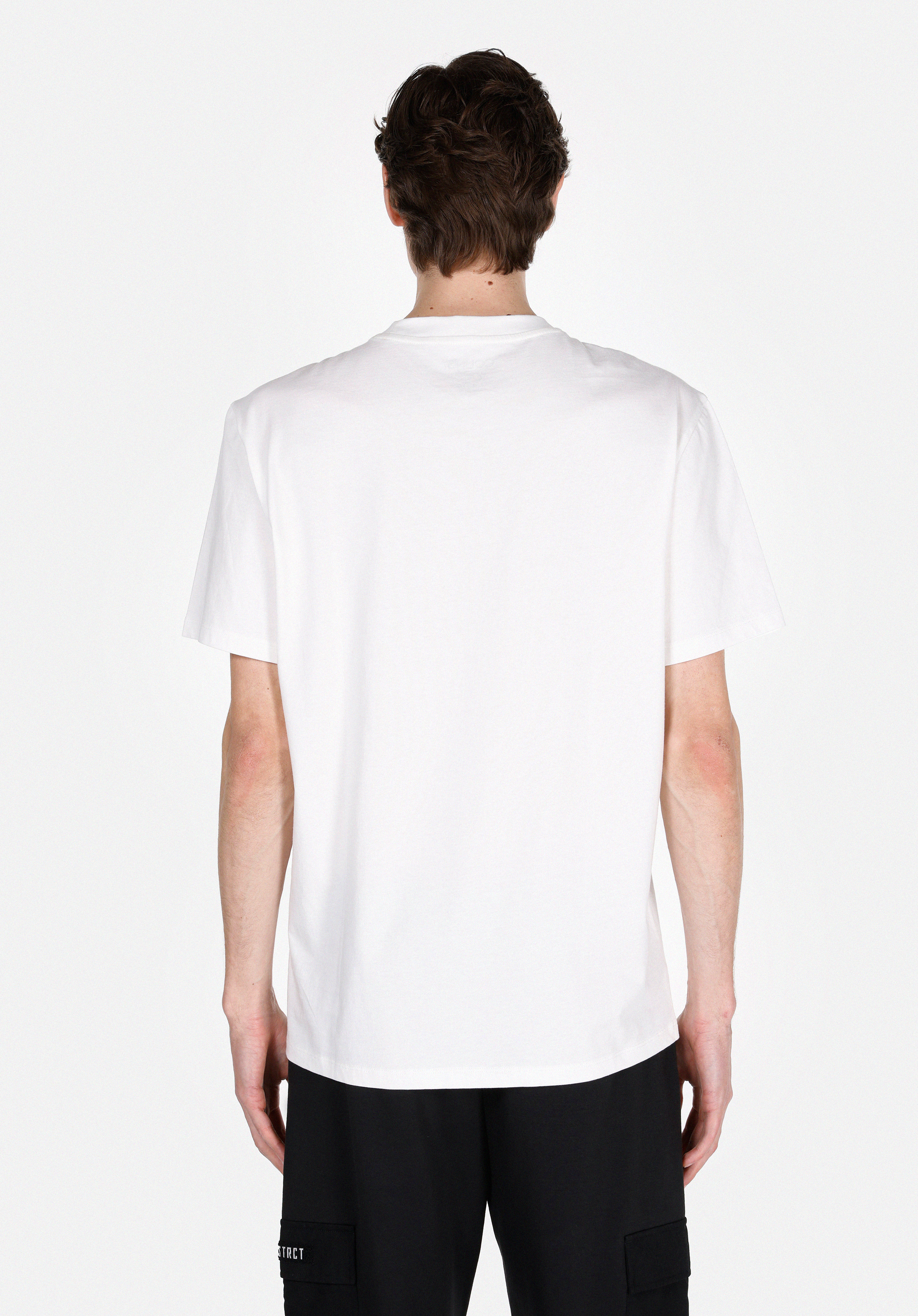 Comfort Fit Yuvarlak Yaka Düz Erkek Beyaz Kısa Kol Tişört