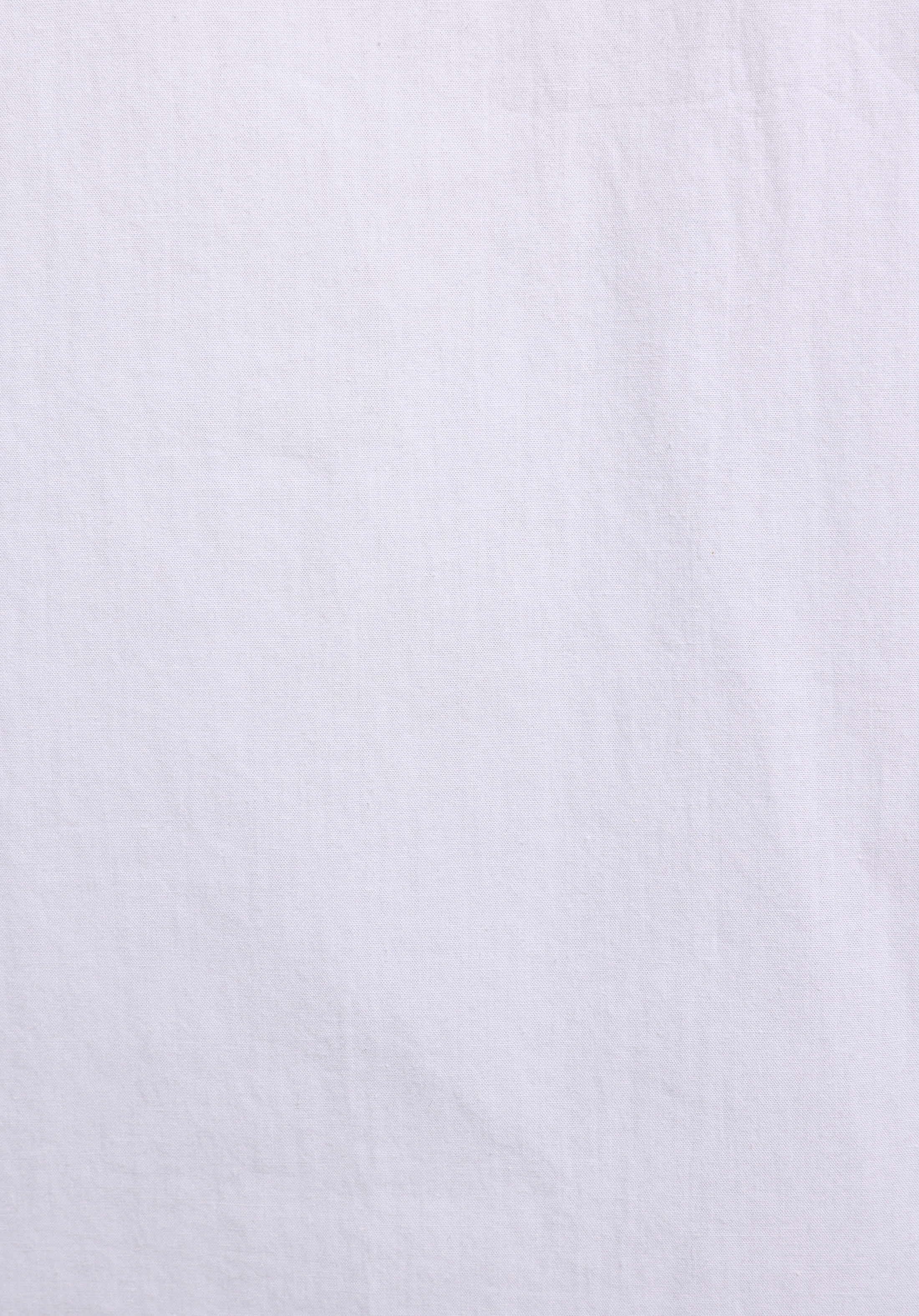 Fashion Fit Shirt Neck Nakışlı Kadın Beyaz Kısa Kol Gömlek