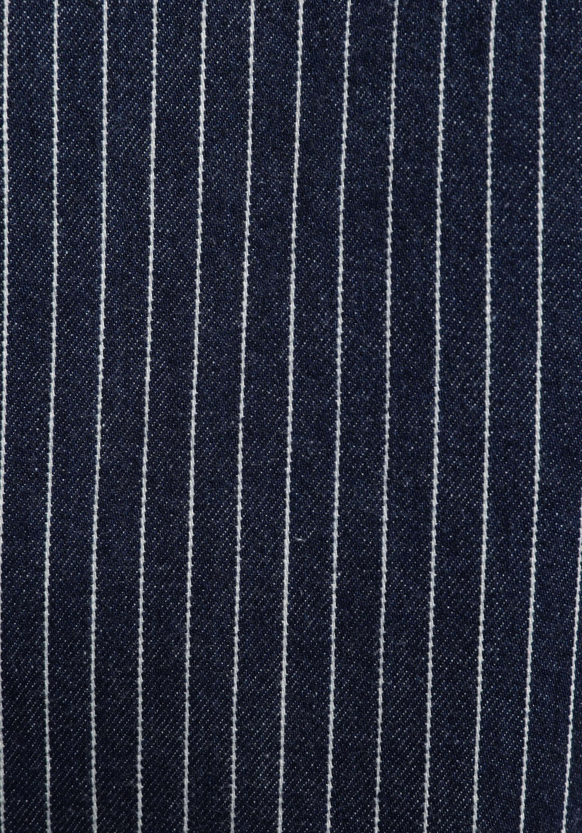 Oversize Fit   Kadın Stripe Denim Shacket