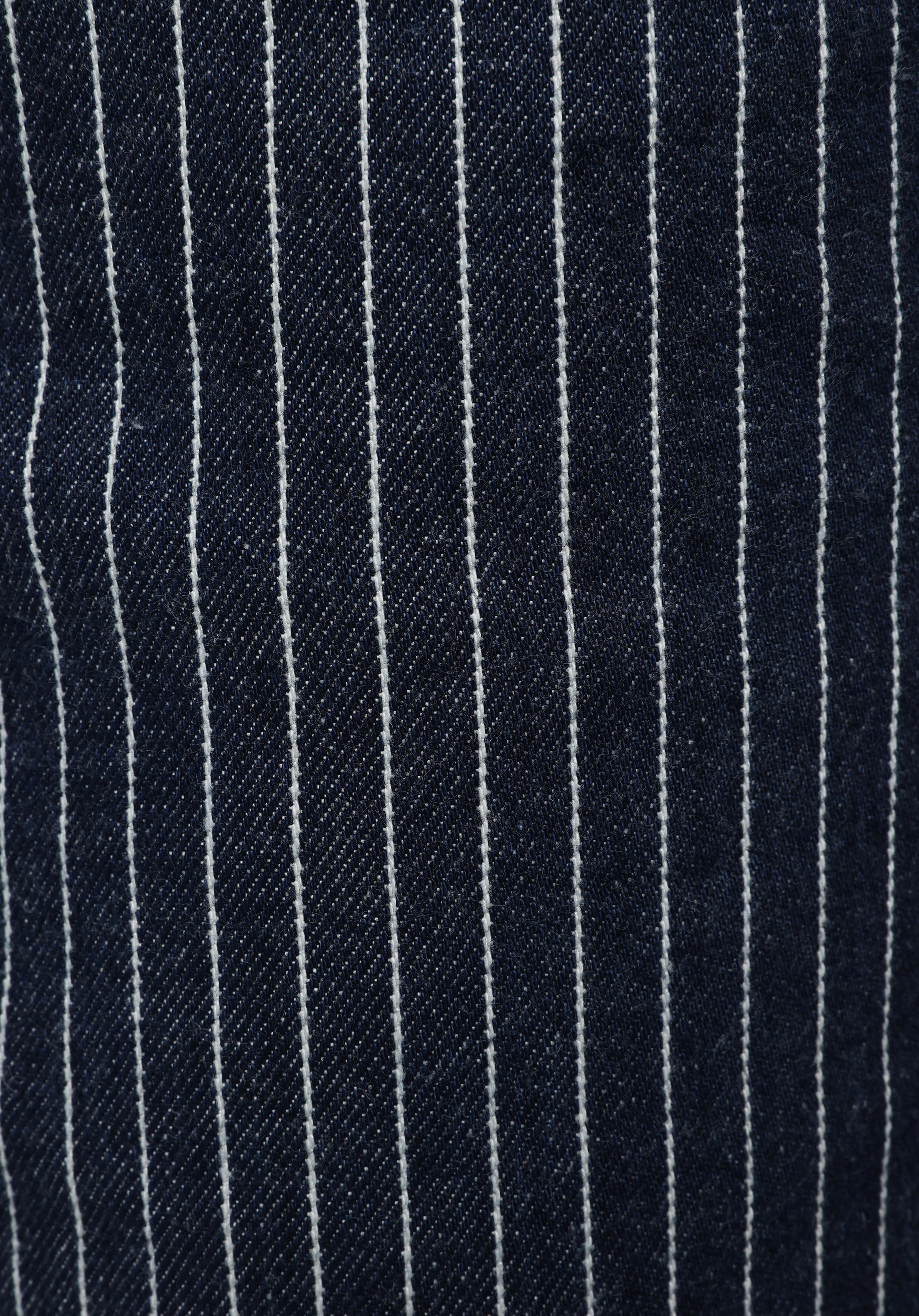 Regular Fit Orta Bel Çizgili Kadın Stripe Denim Jean Şort