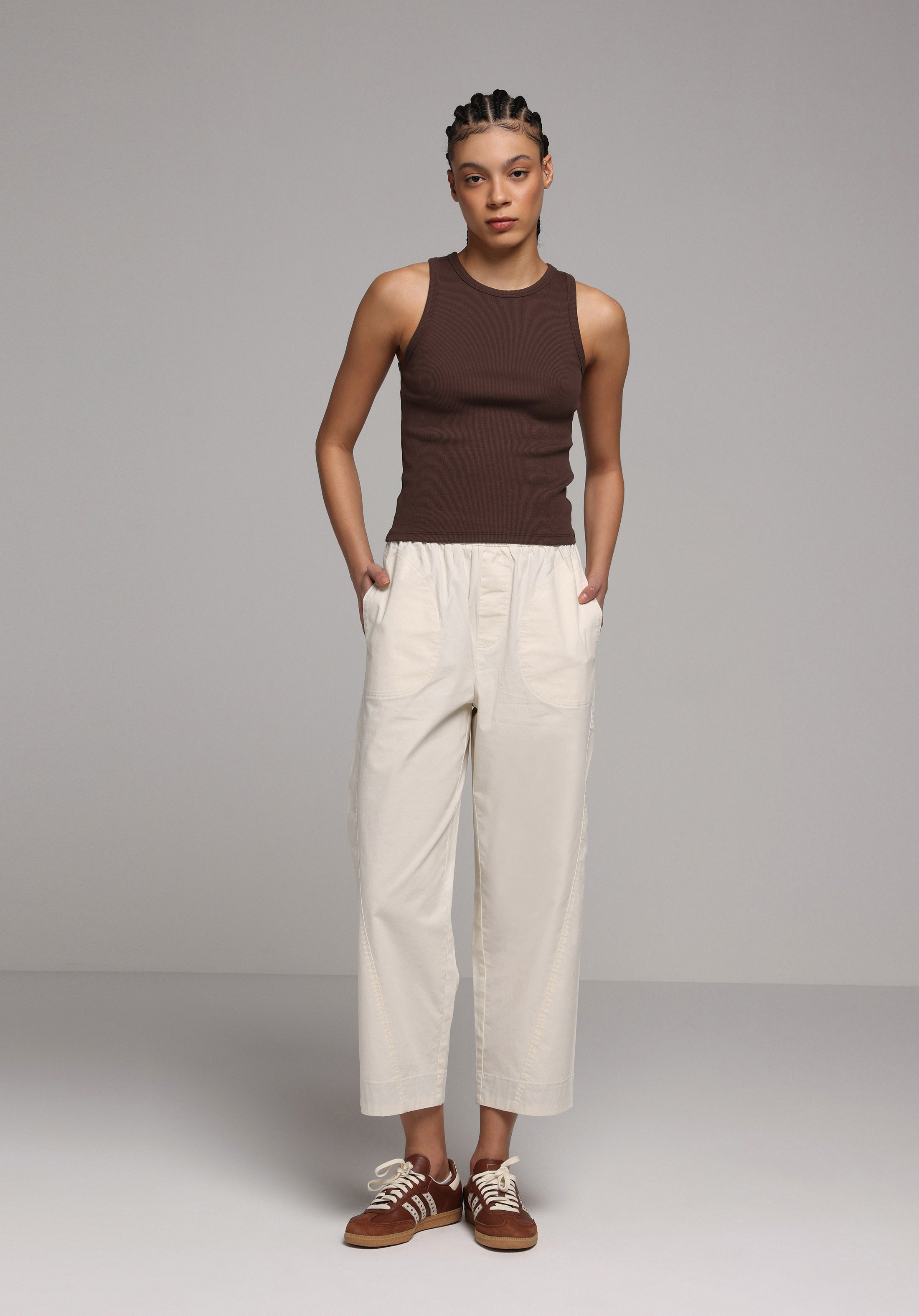 Slim Fit   Kadın Kahverengi Atlet