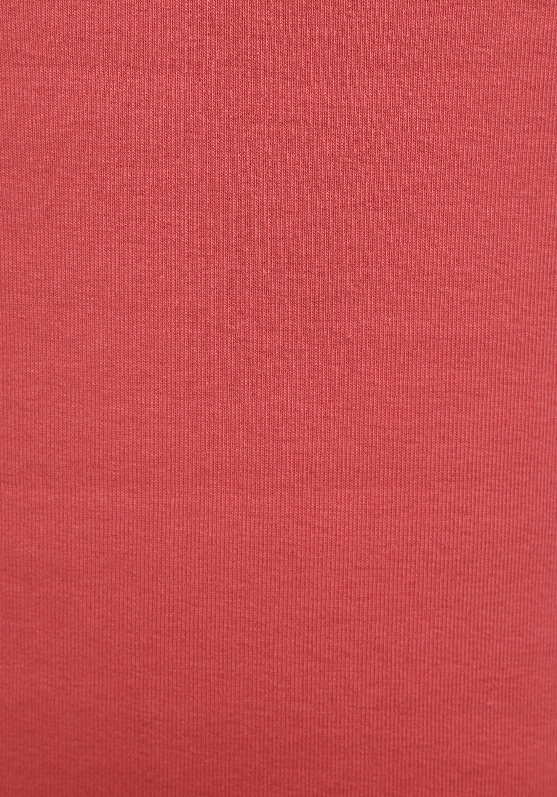 Slim Fit Yuvarlak Yaka Düz Kadın Kirmizi Kısa Kol Tişört