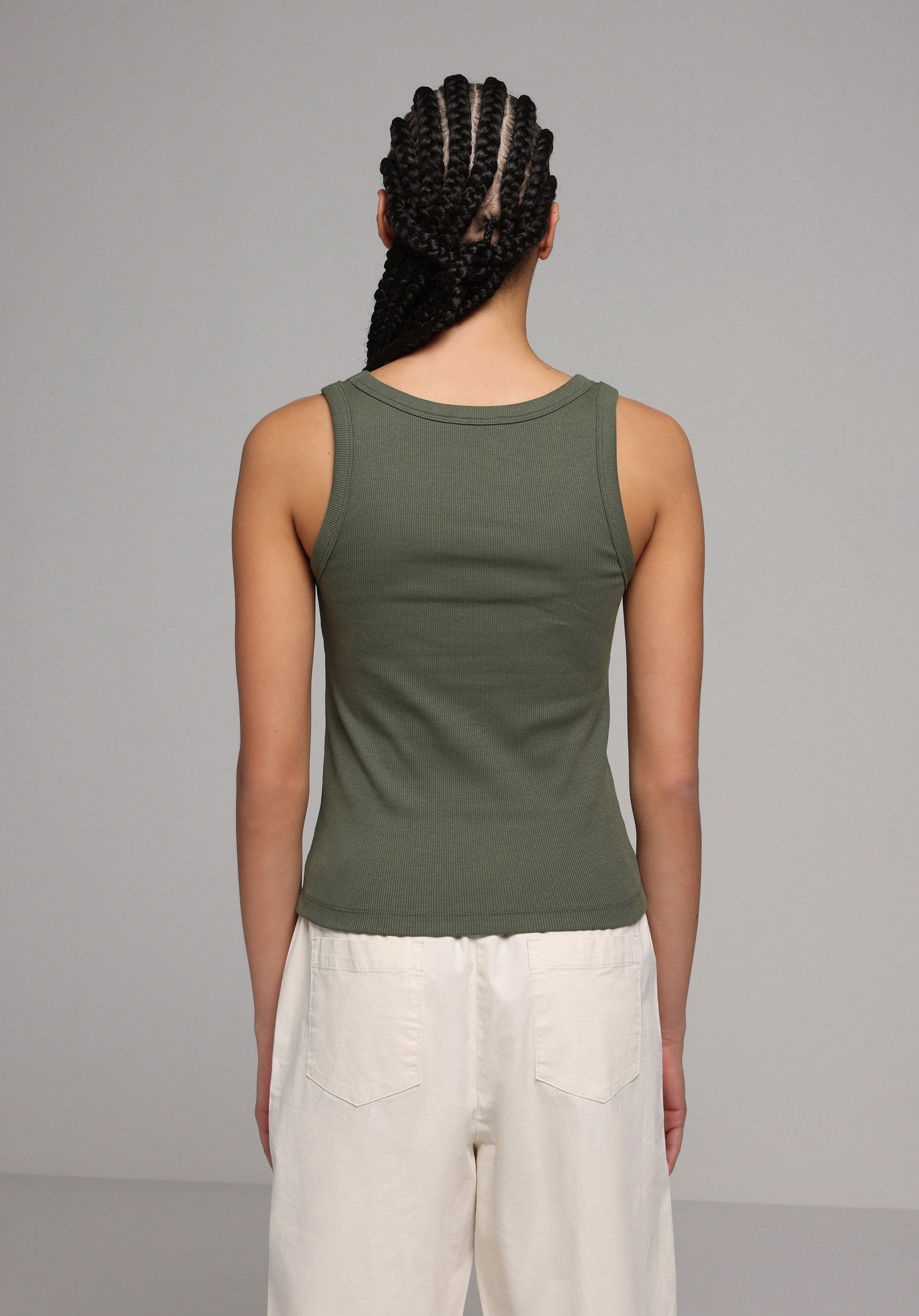 Slim Fit   Kadın Yeşil Atlet