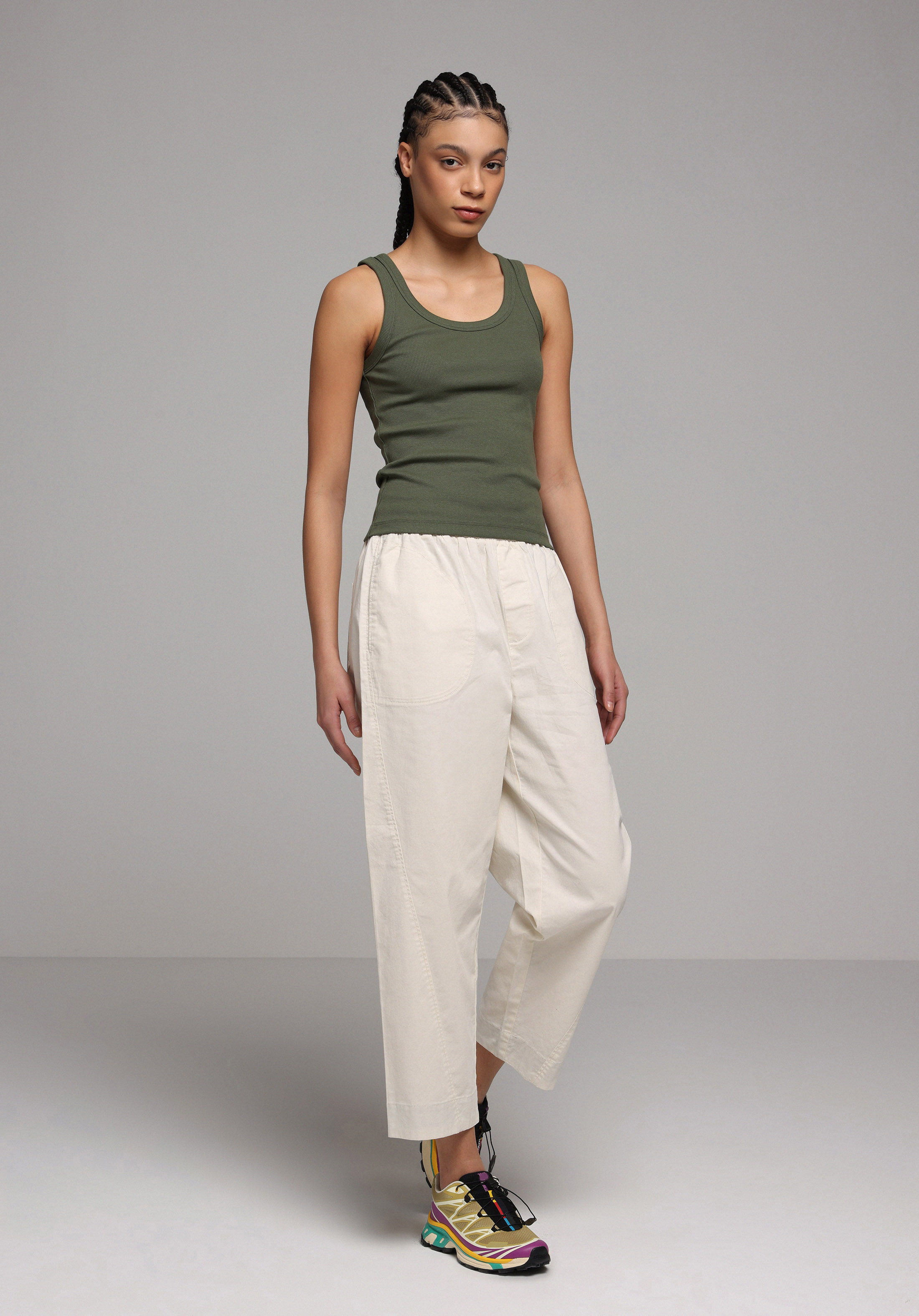 Slim Fit   Kadın Yeşil Atlet