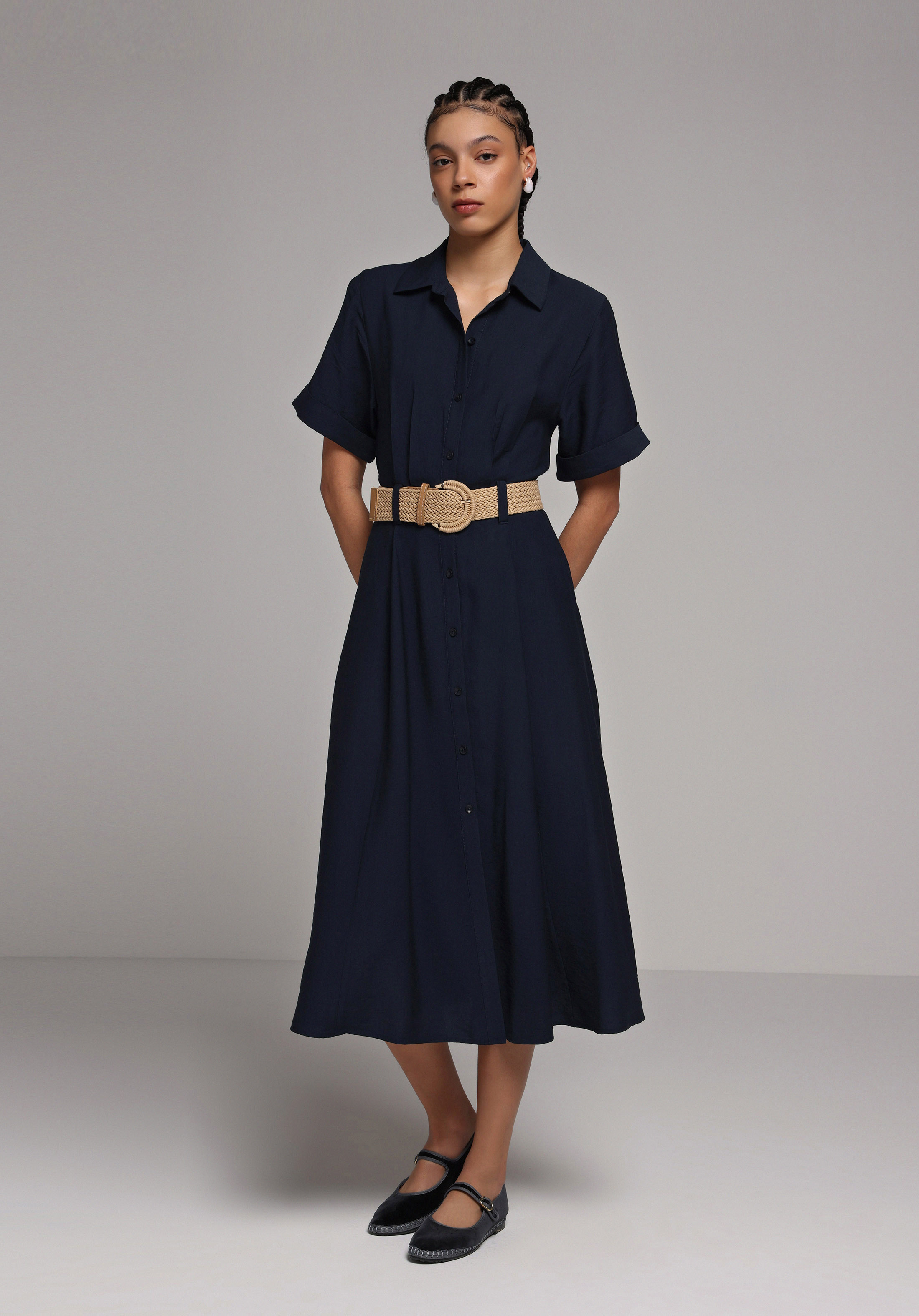 Regular Fit  Kadın Lacivert  Elbise