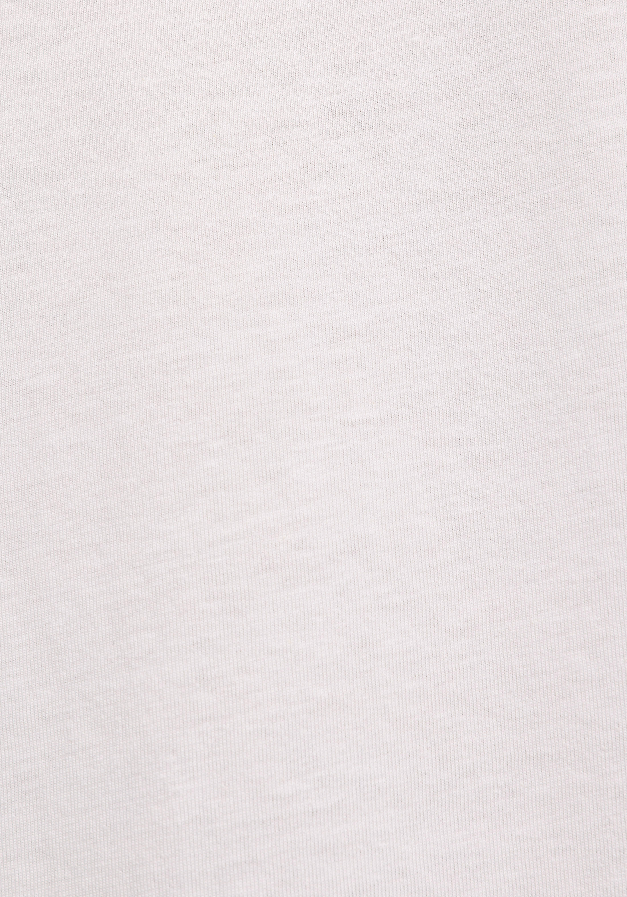 Regular Fit Yuvarlak Yaka Baskılı Kadın Beyaz Kısa Kol Tişört