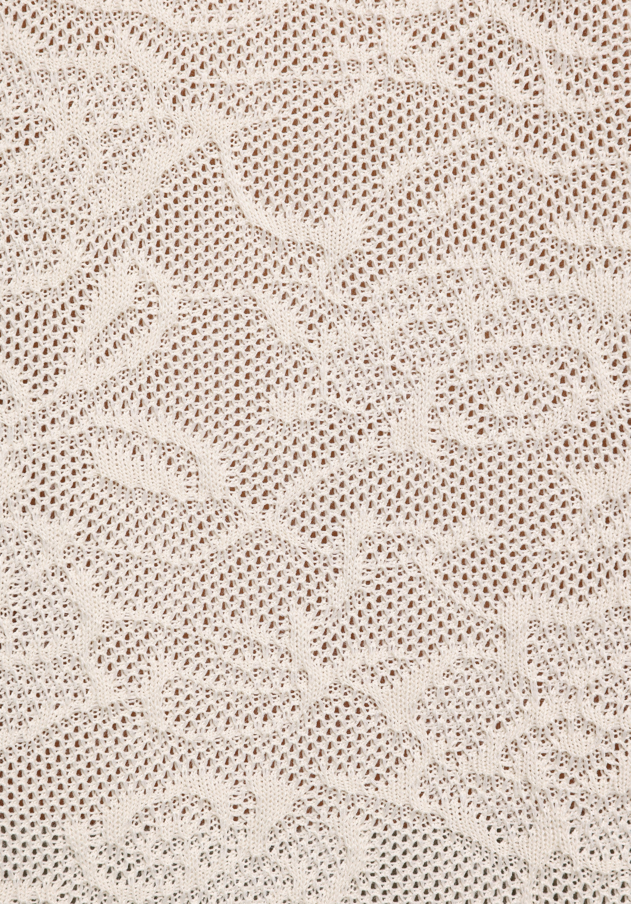 Regular Fit Polo Yaka Jakarlı Kadın Ekru Kısa Kol Tişört