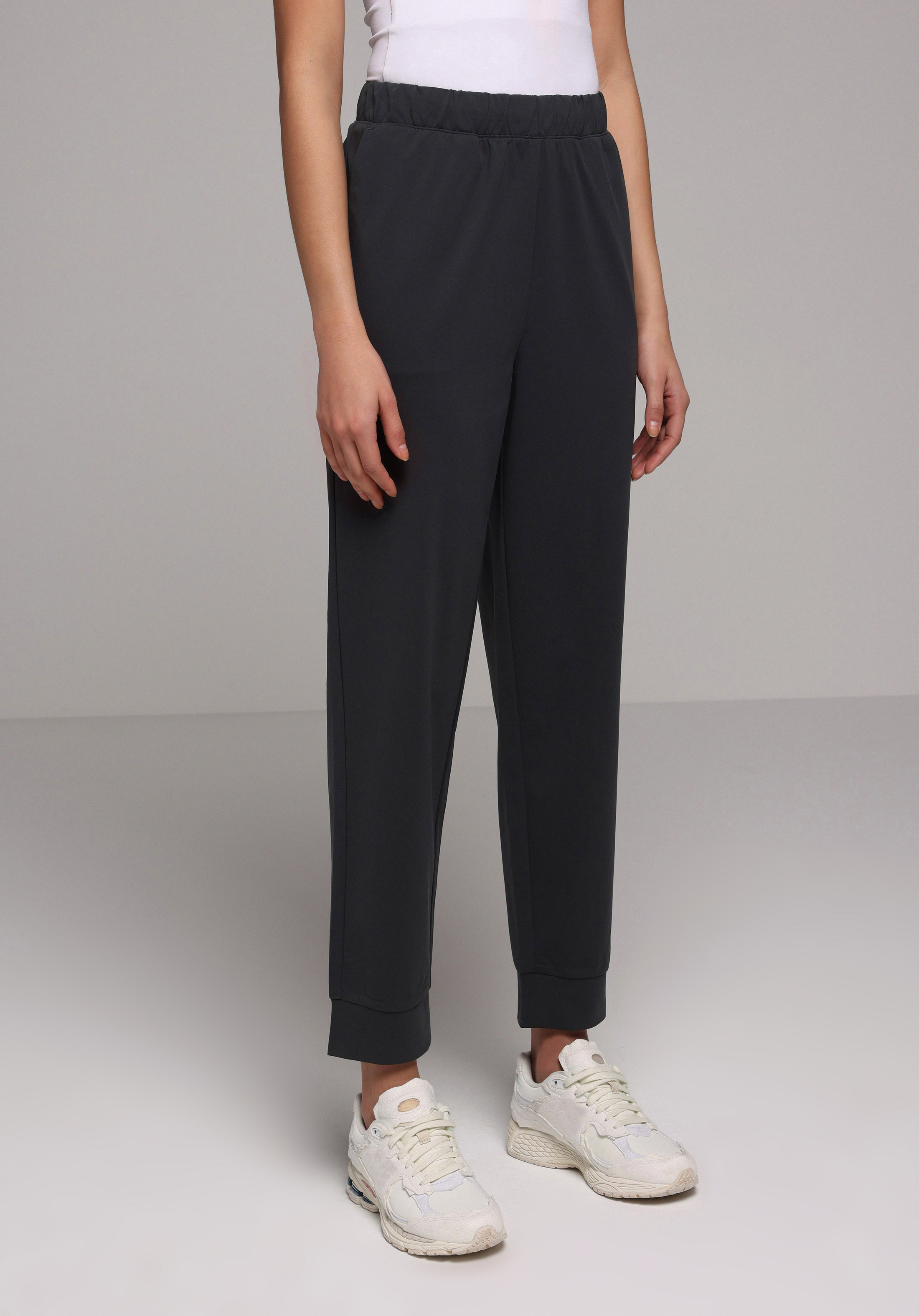 Regular Fit Orta Bel Düz Kadın Antrasit Eşofman Altı