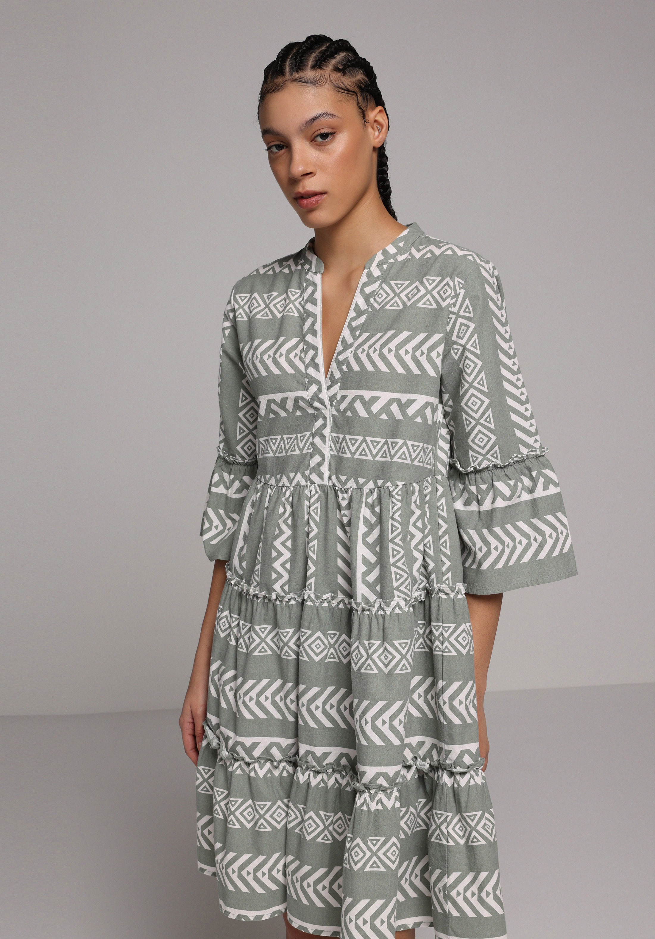 Regular Fit  Kadın Yeşil  Elbise