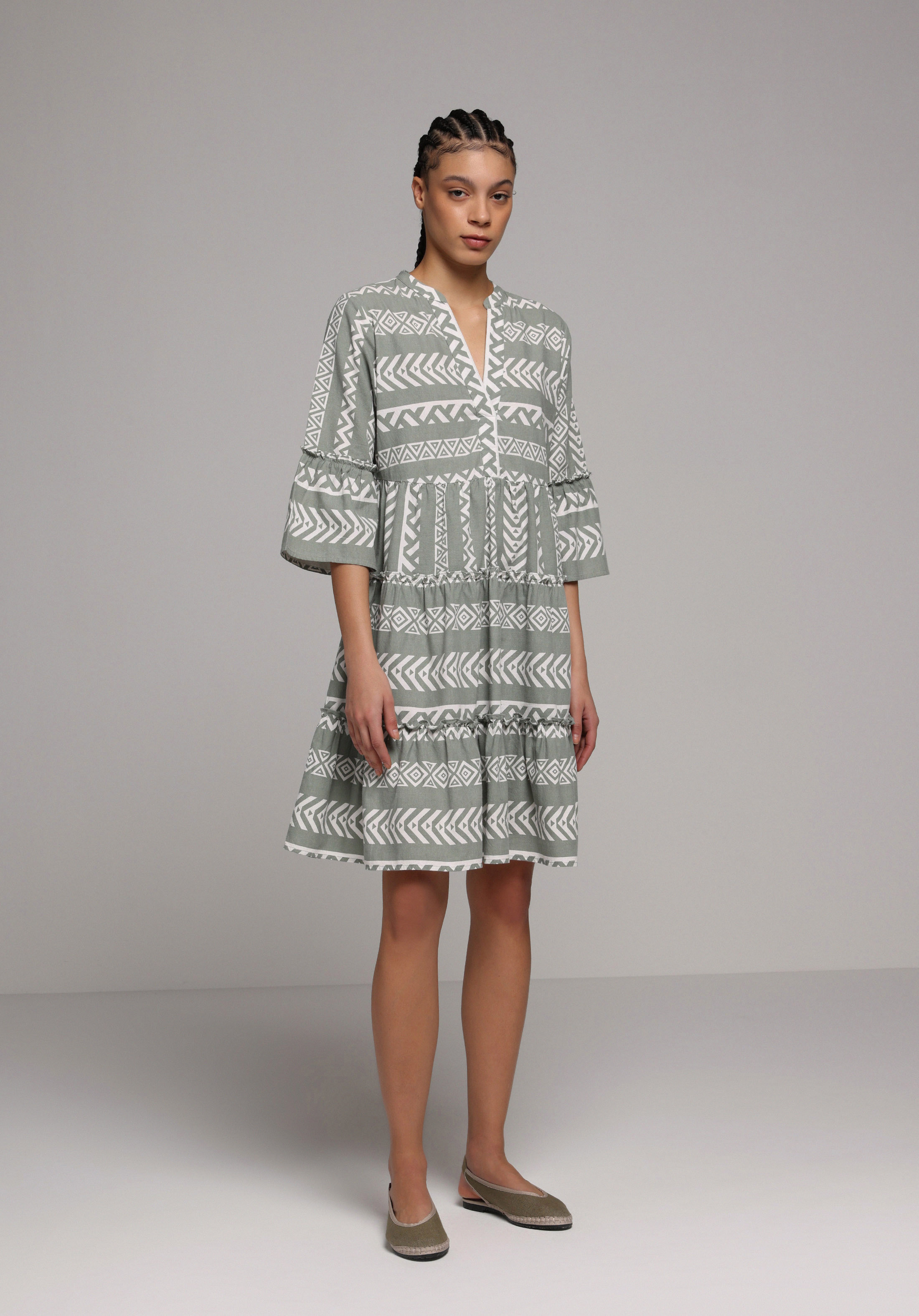 Regular Fit  Kadın Yeşil  Elbise