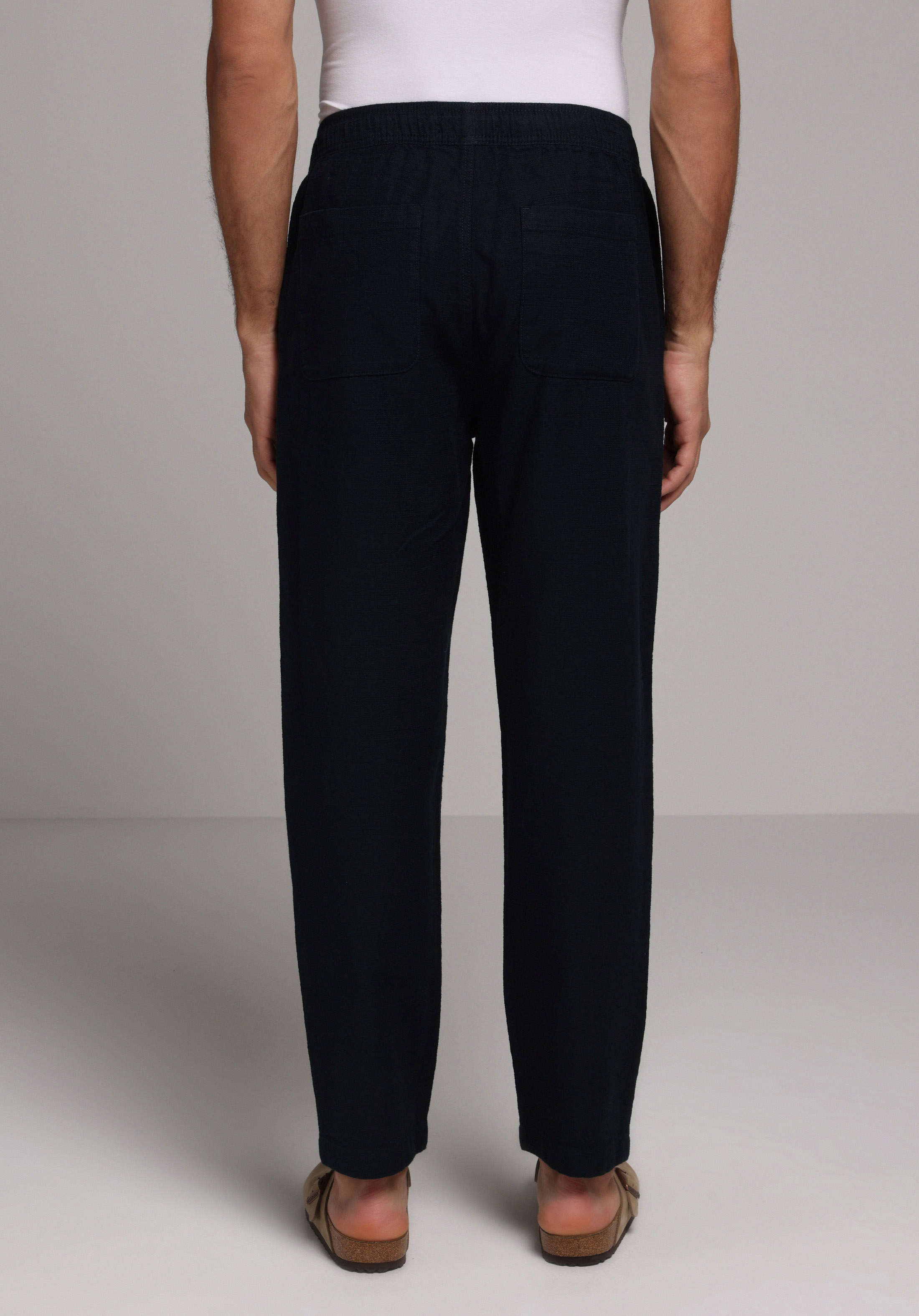 Regular Fit Orta Bel Düz Paça Erkek Lacivert  Pantolon