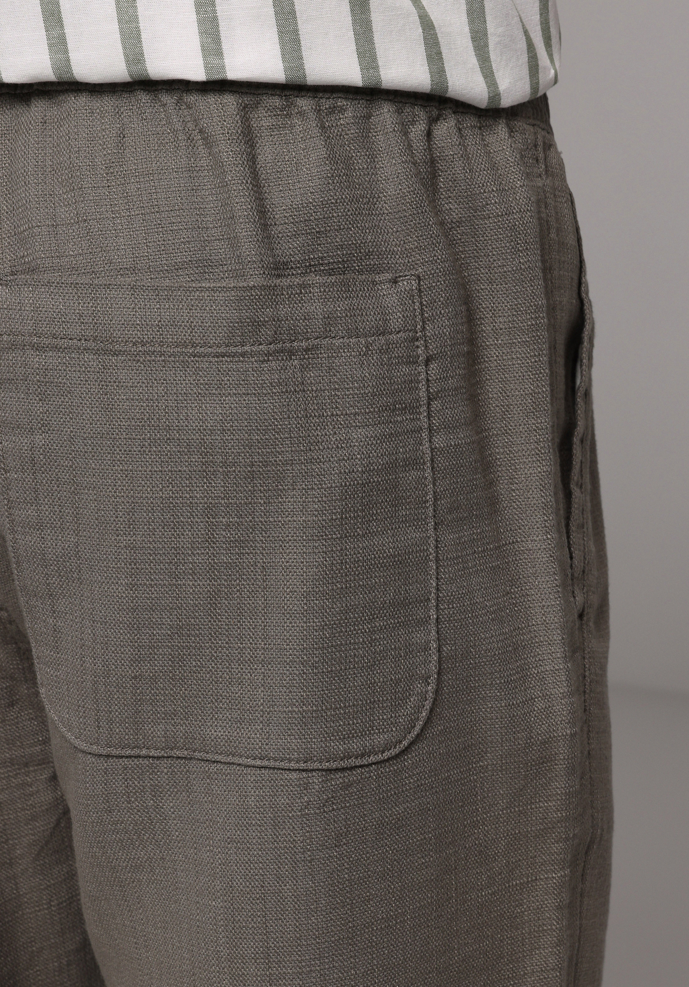 Regular Fit Orta Bel Düz Paça Erkek Yeşil  Pantolon