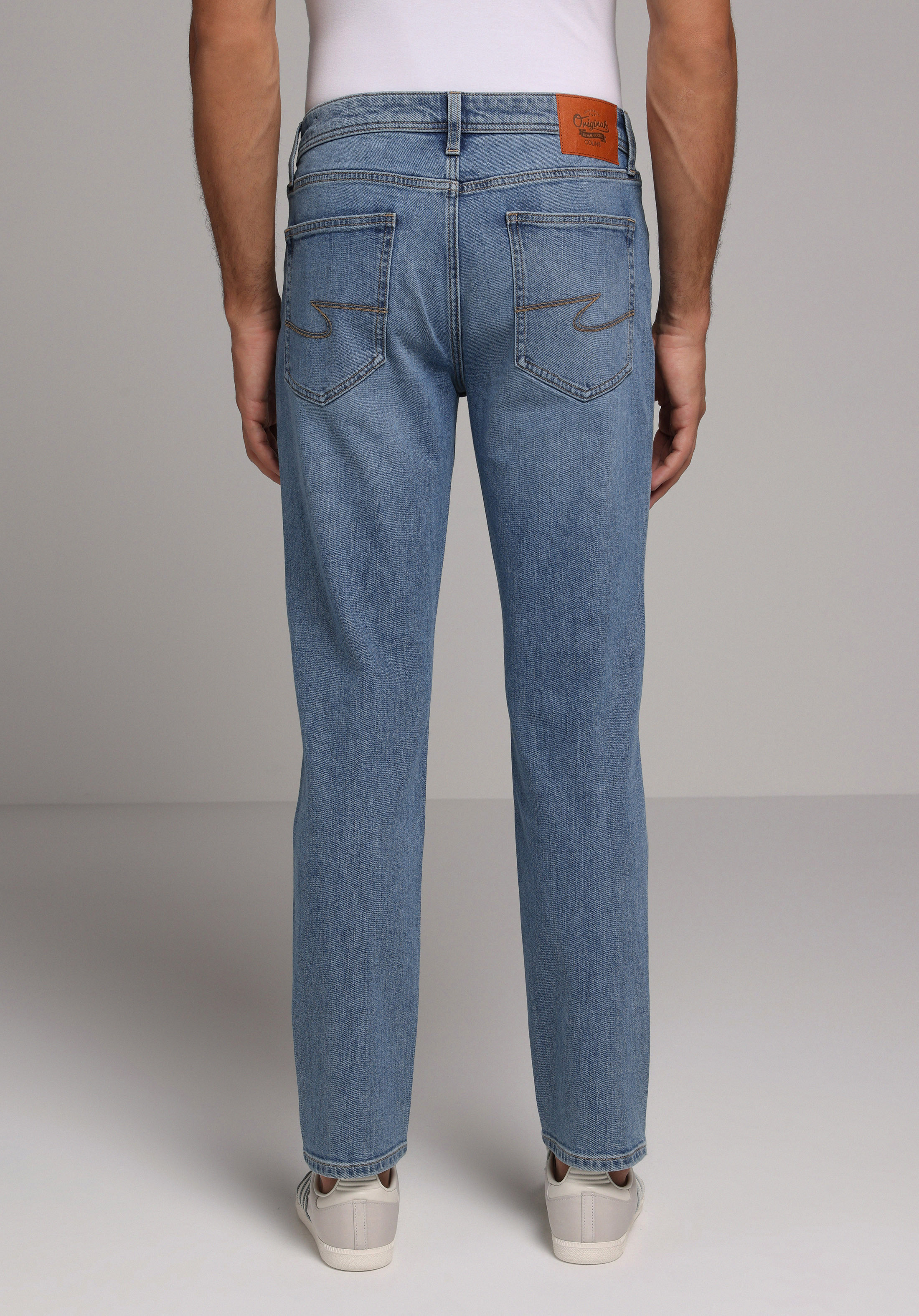 Regular Fit   Erkek Light İndigo Denim Jean Pantolon