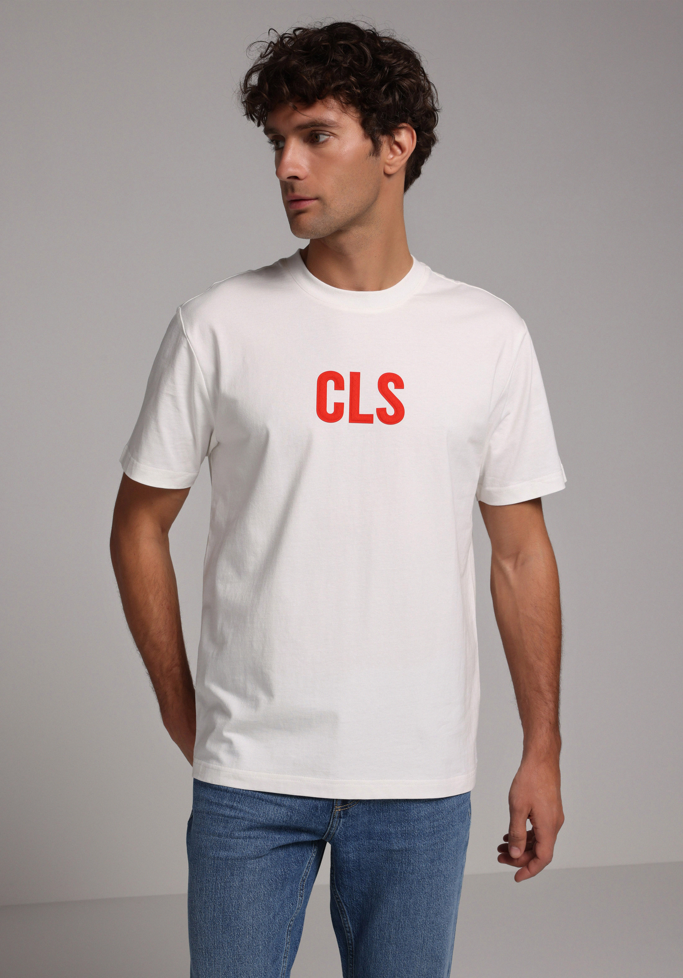 Comfort Fit Yuvarlak Yaka Düz Erkek Beyaz Kısa Kol Tişört